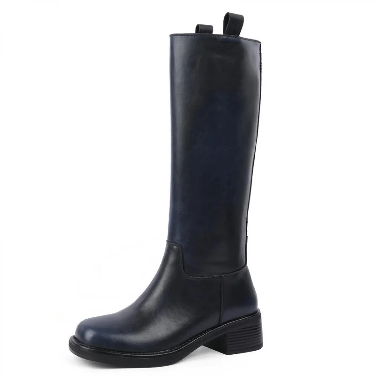 2024 Donne Stivali Alti Al Ginocchio Ufficio Delle Signore Casual Tacchi Med Slip On Scarpe Donna Autunno Inverno Stivali Lunghi