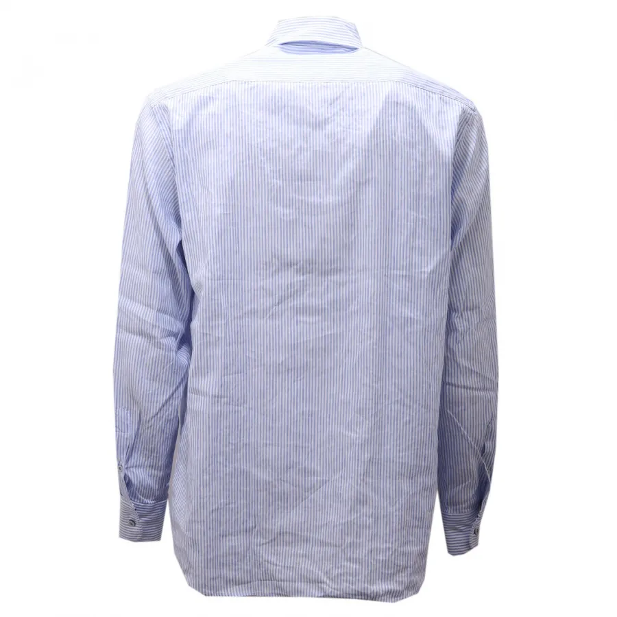 2773AE camicia uomo PAUL & SHARK light blue/white linen/cotton shirt men