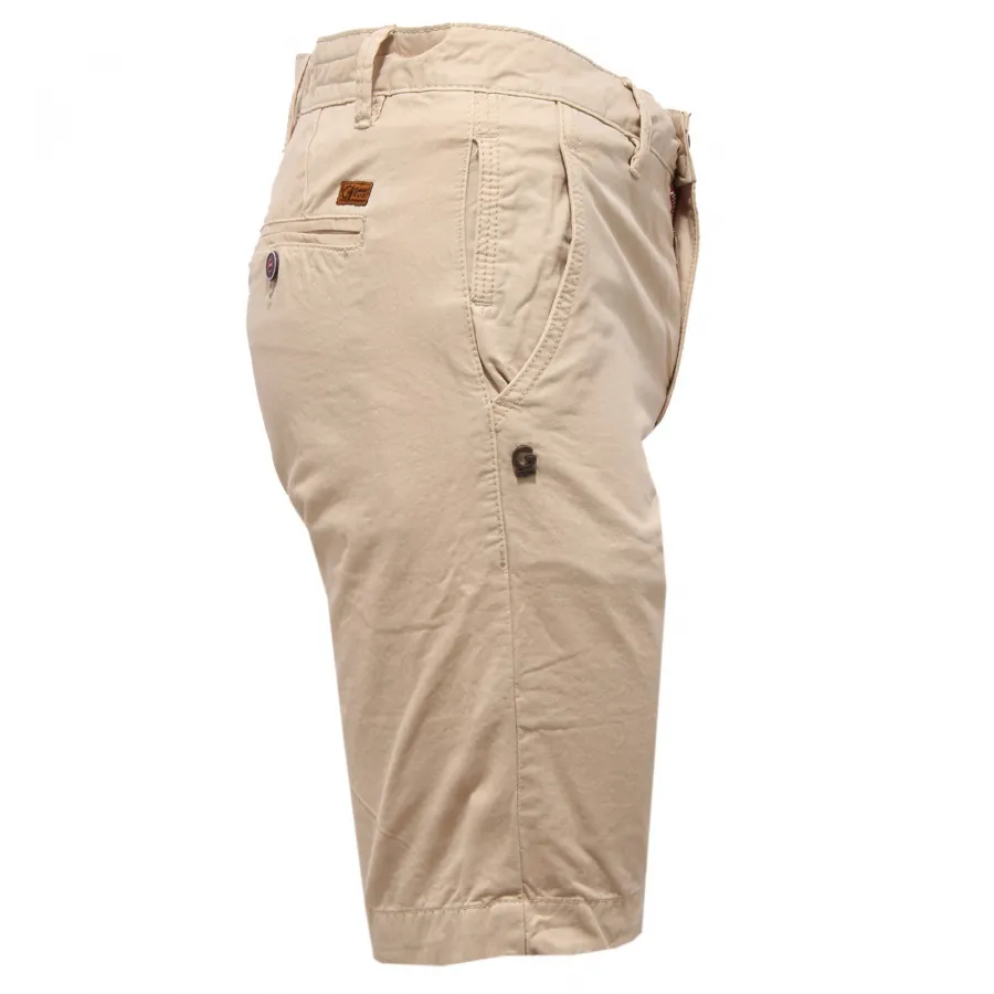 2789Z bermuda uomo GAUDI' JEANS DAKOTA SLIM FIT cotton beige delave' shorts man