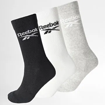 3 paia di calzini R0452 Bianco Grigio Heather Nero