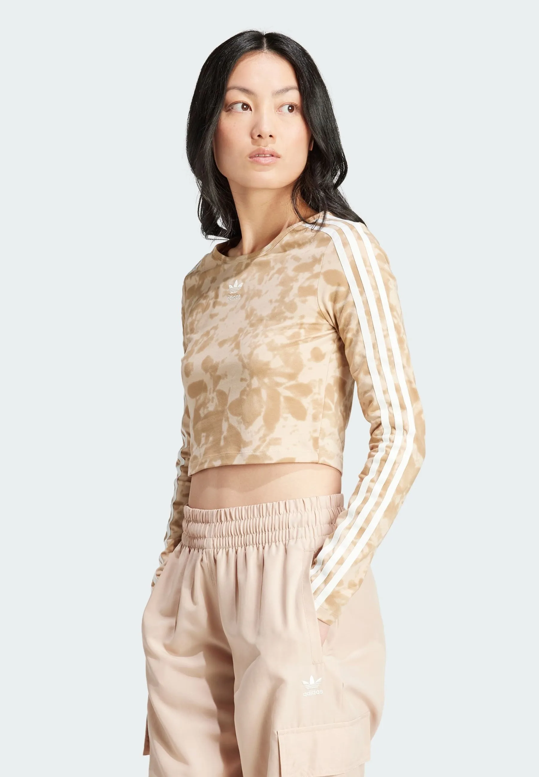3-STRIPES CROP LONG-SLEEVE - Maglietta a manica lunga