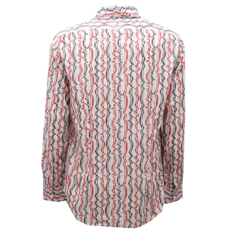 3202AG camicia uomo BAGUTTA DI MILANO SLIM FIT cotton print shirt man