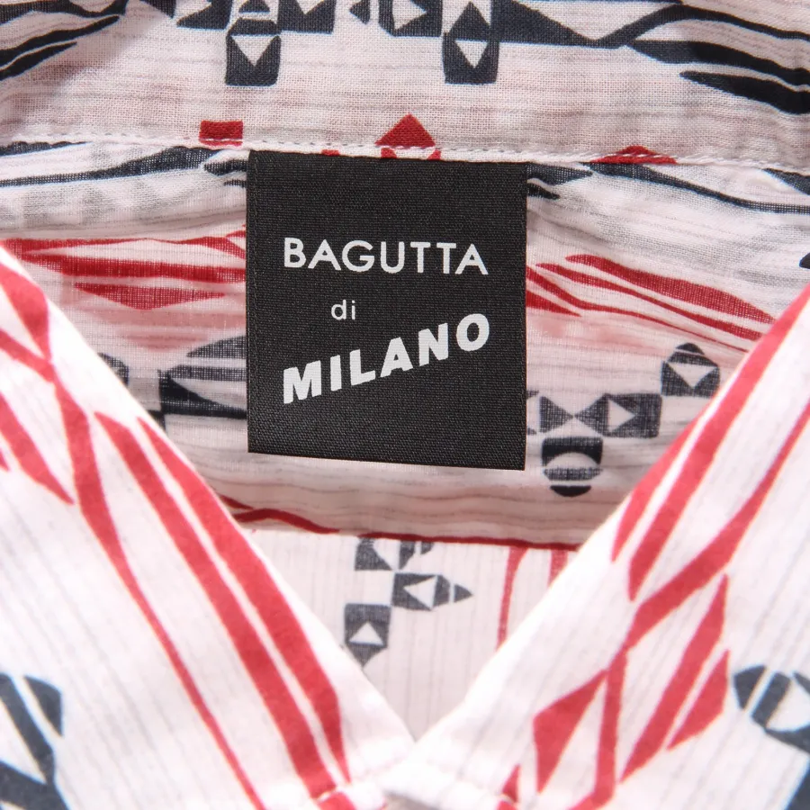 3202AG camicia uomo BAGUTTA DI MILANO SLIM FIT cotton print shirt man