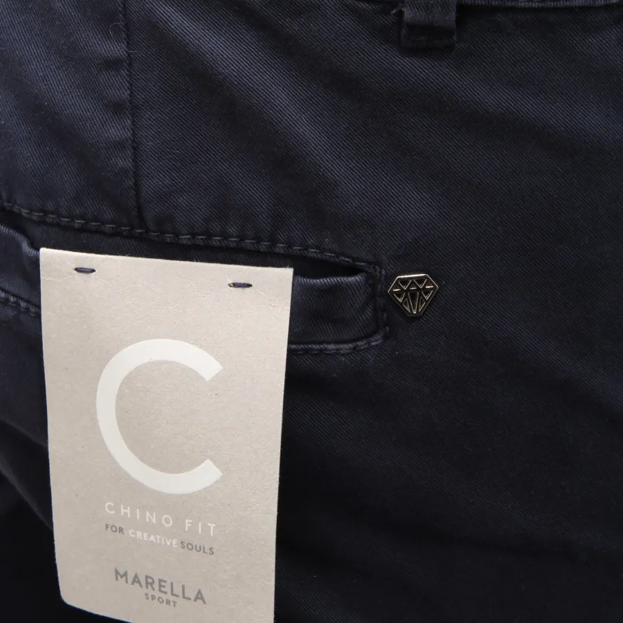 4928AD pantalone donna MARELLA SPORT blue cotton trouser woman