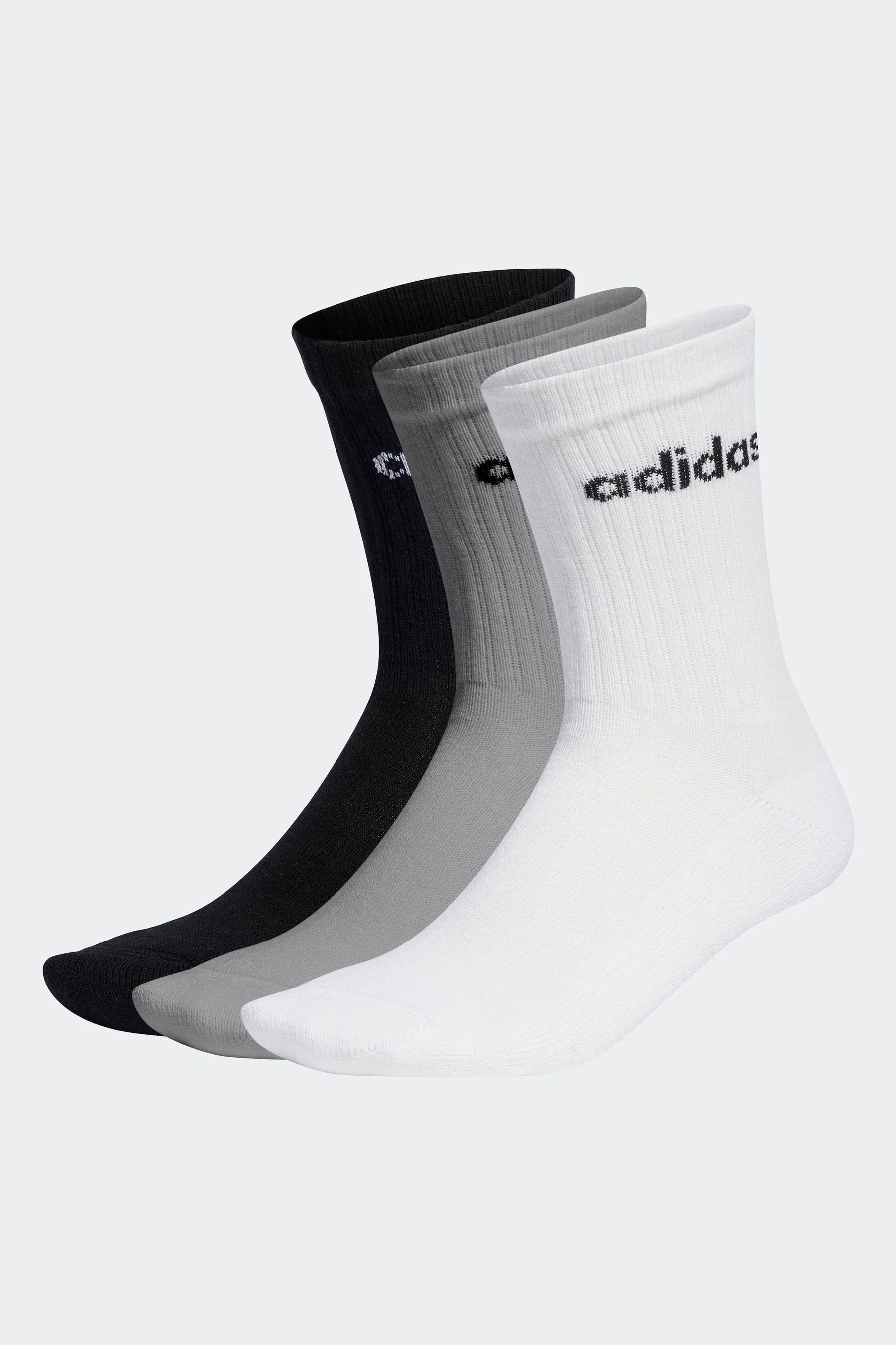 adidas - Linear - Confezione da 3 paia di Calzini girocollo imbottiti