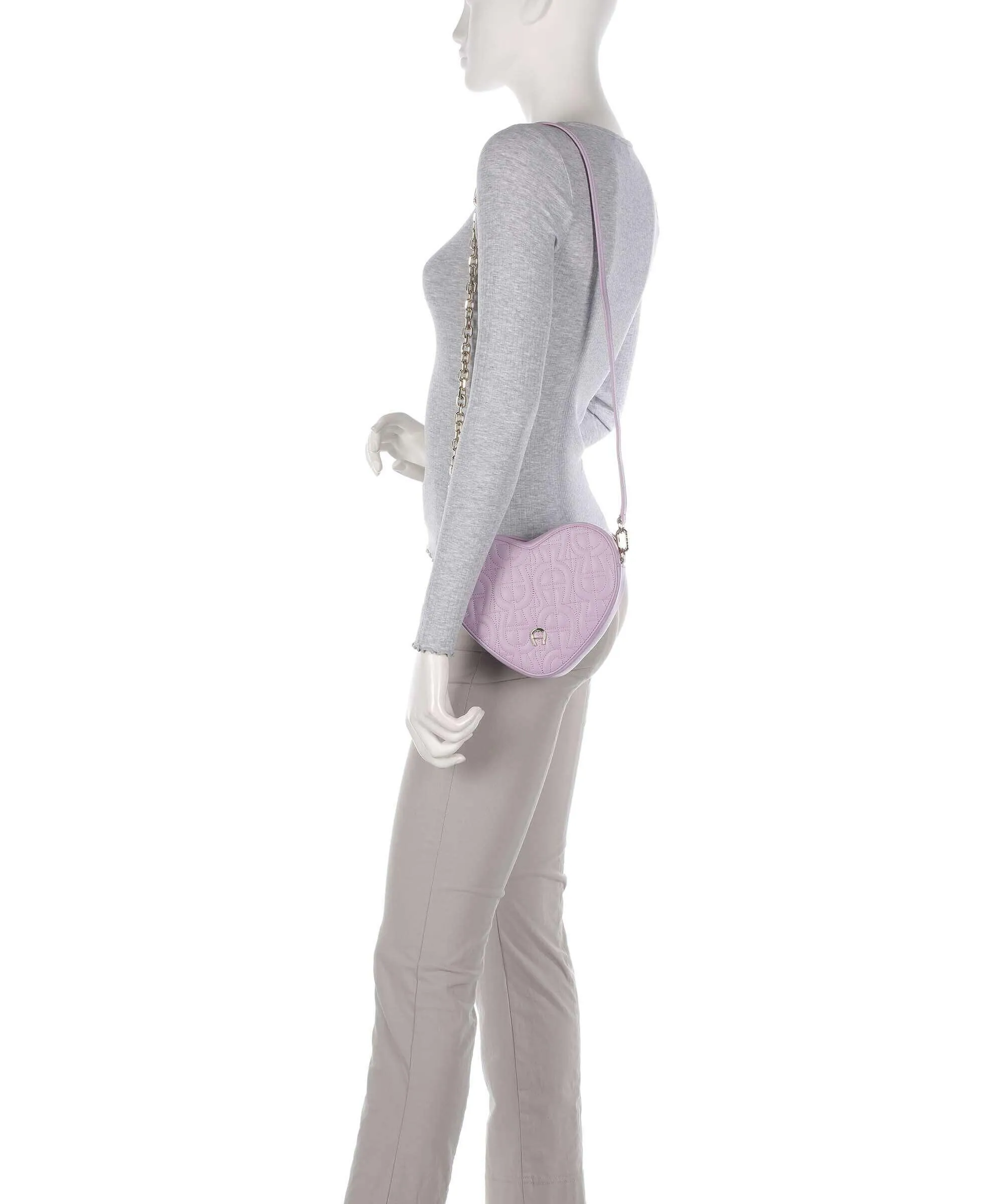  Aigner Fashion Borsa a tracolla pelle di vacchetta finemente grana viola  