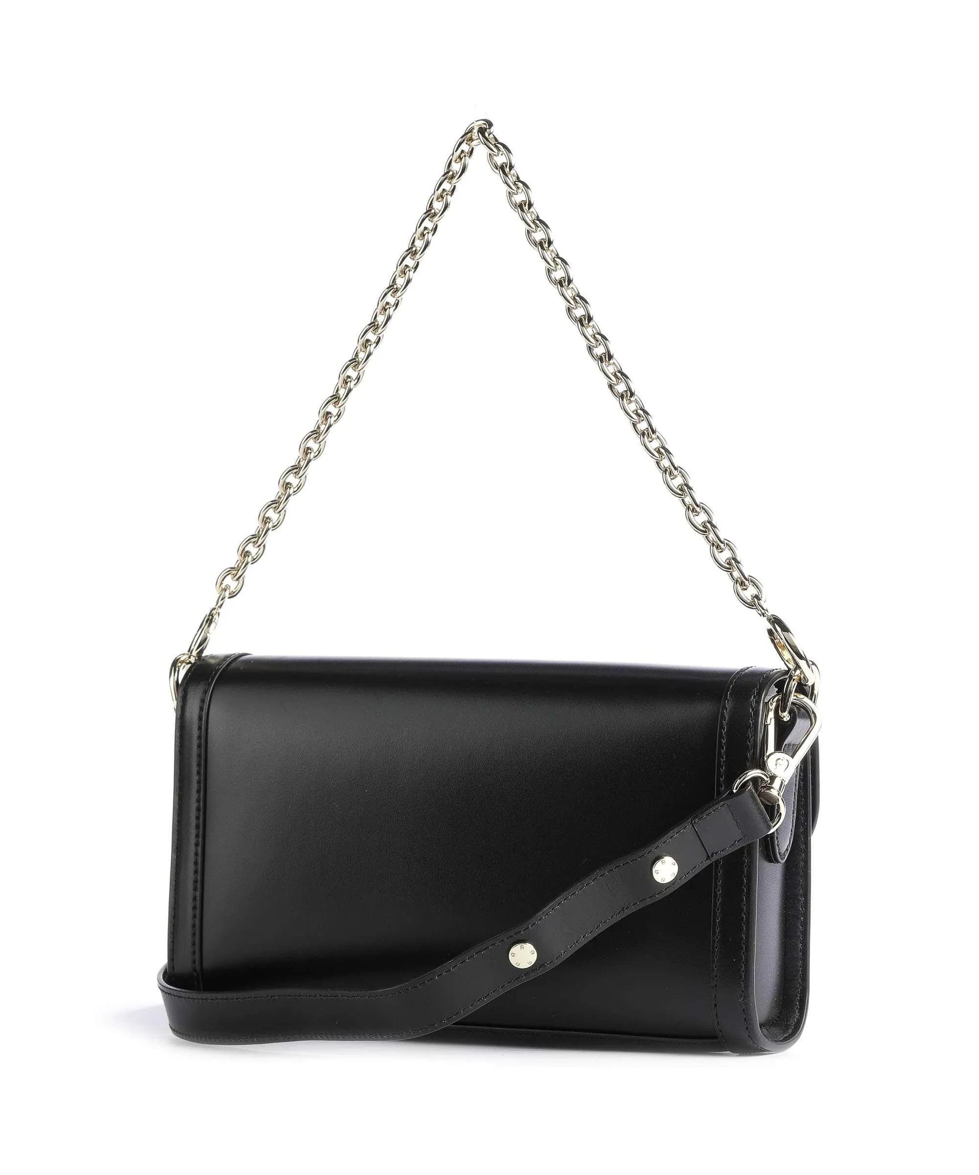  Aigner Luisa S Borsa a spalla pelle di vacchetta liscia nero  