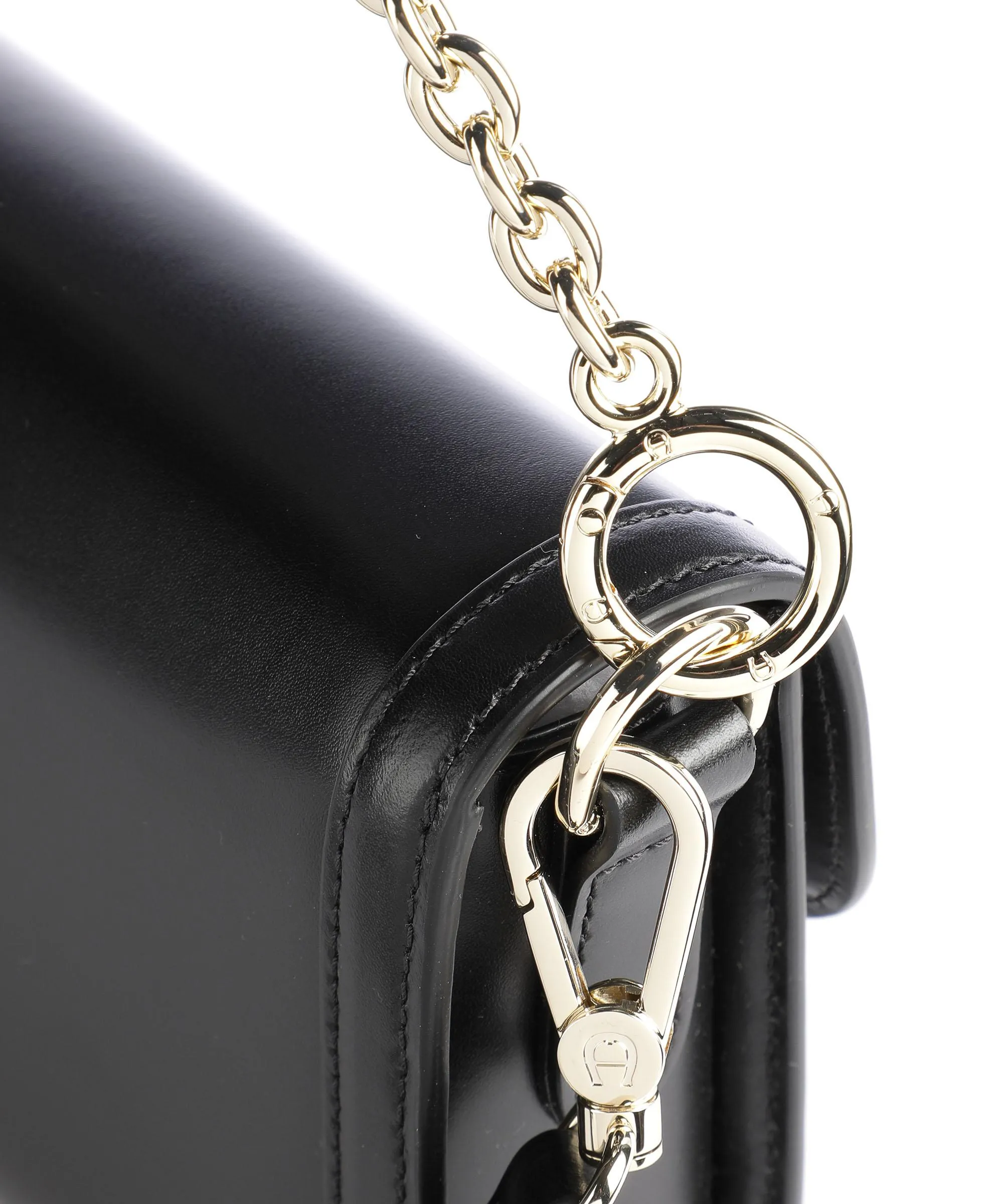  Aigner Luisa S Borsa a spalla pelle di vacchetta liscia nero  