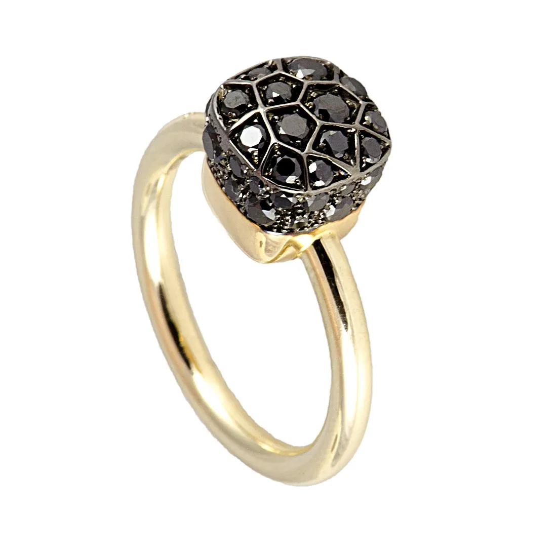 ANELLO NUDO BRILLANTI NERI MIS 13