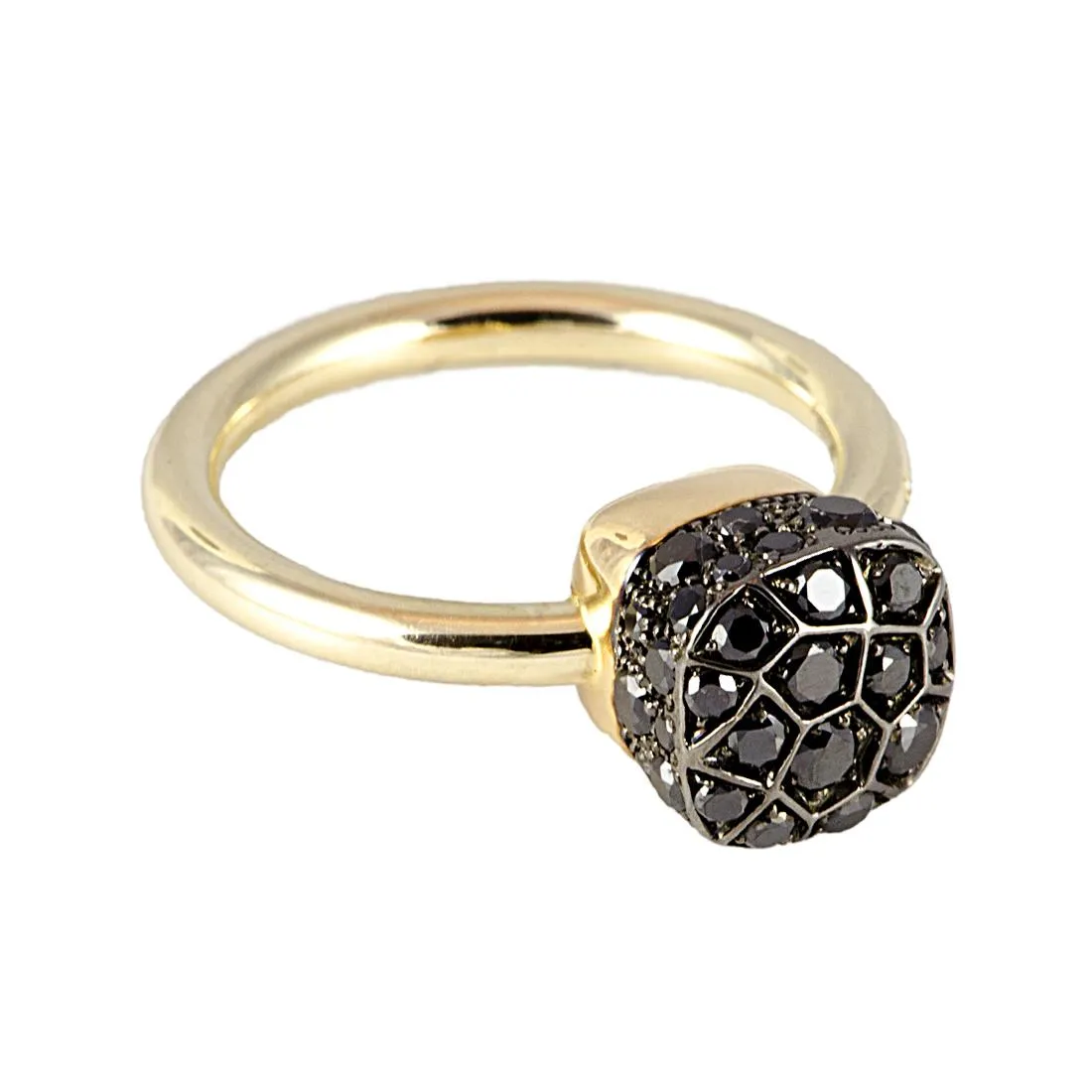 ANELLO NUDO BRILLANTI NERI MIS 13