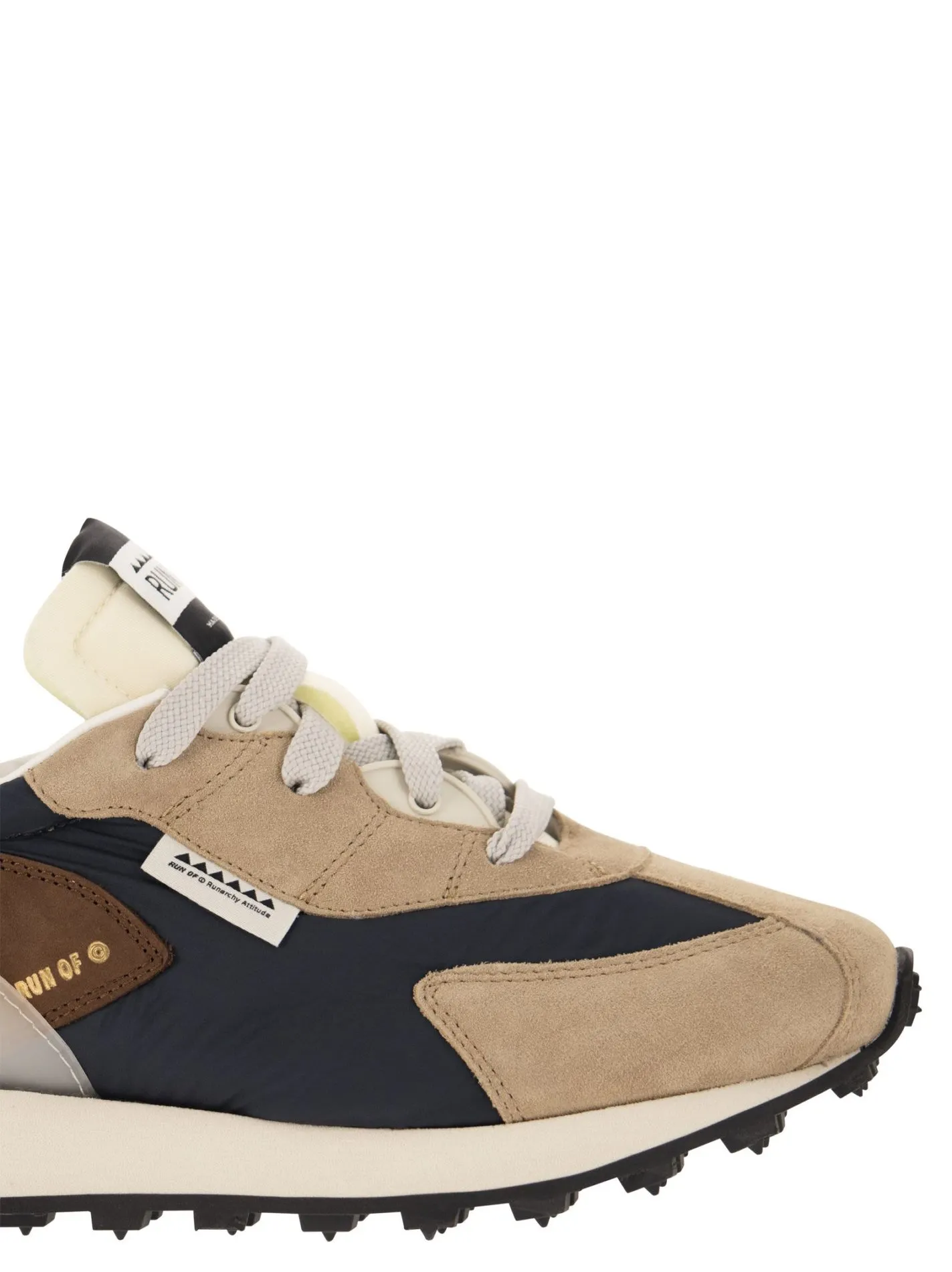 BARRIO M – Sneakers in camoscio, tela e pelle