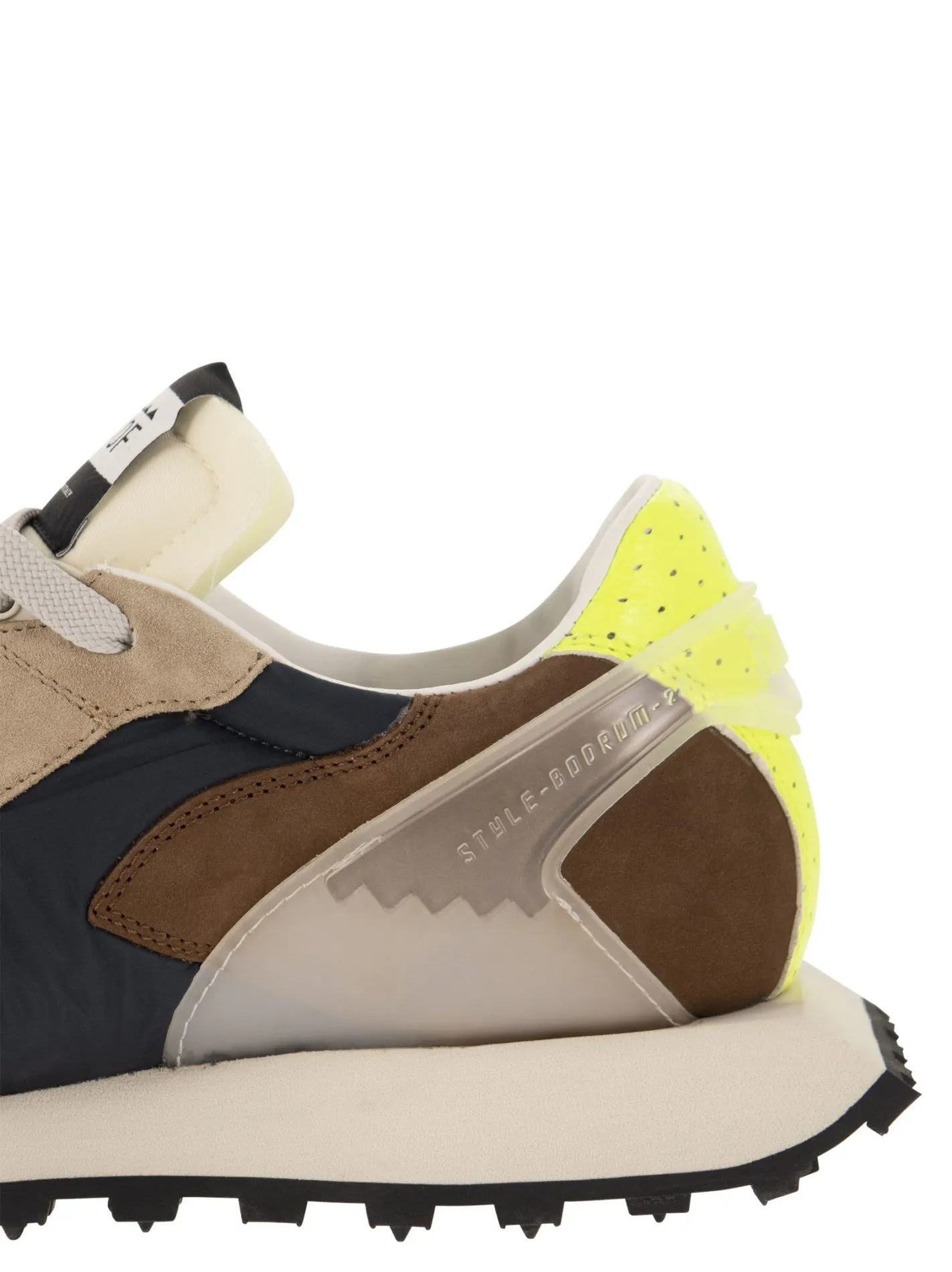 BARRIO M – Sneakers in camoscio, tela e pelle