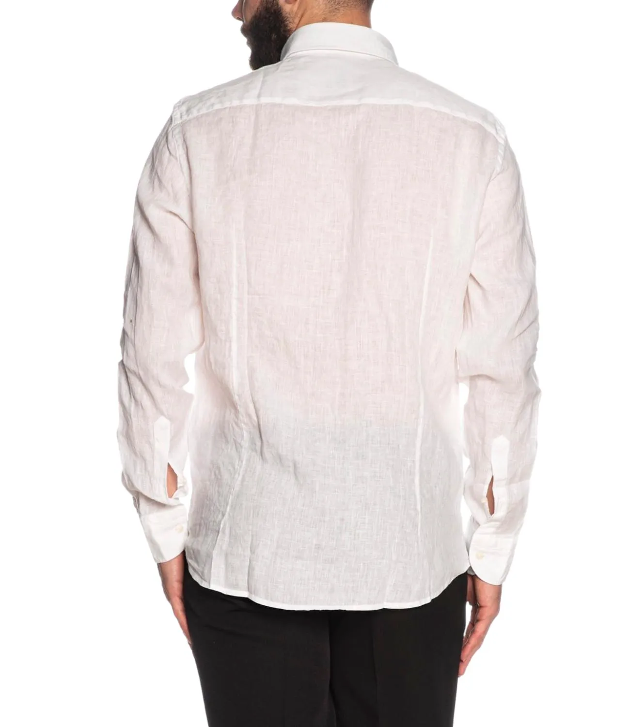 BASTONCINO Camicia Bastoncino in lino bianca