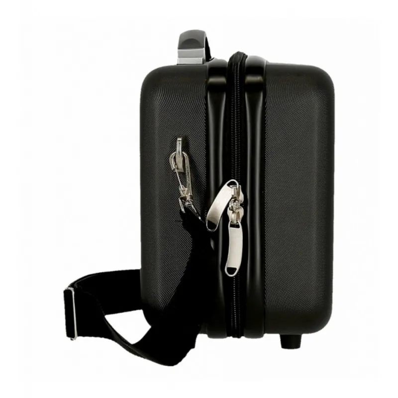BEAUTY CASE DA VIAGGIO ABS MINNIE PRETTY BOW DISNEY 30X23X16CM NECESSER C/TRACOLLA TIRANTE E FASCIA AGGANCIO AL TROLLEY
