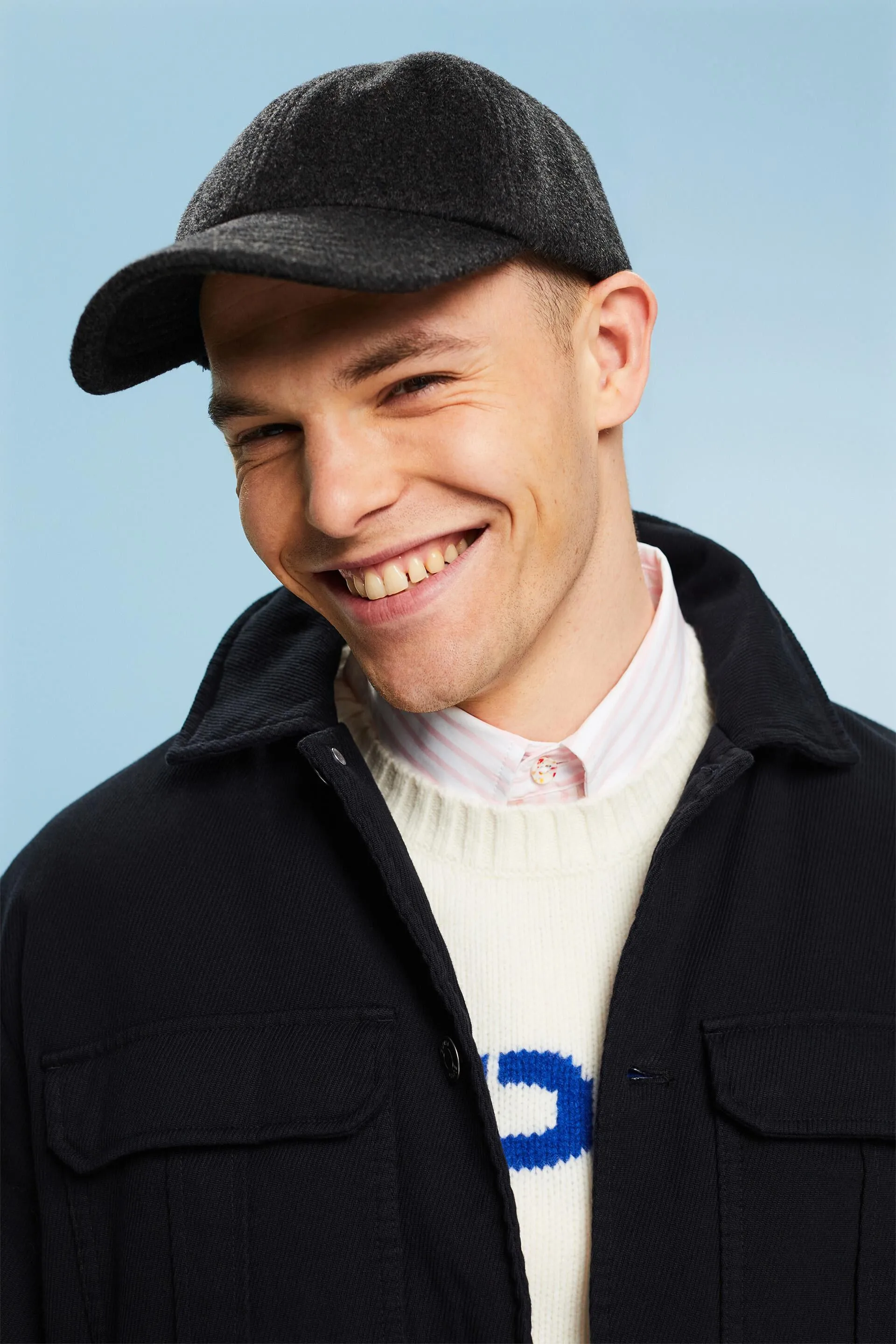 Berretto da baseball in misto lana e cashmere