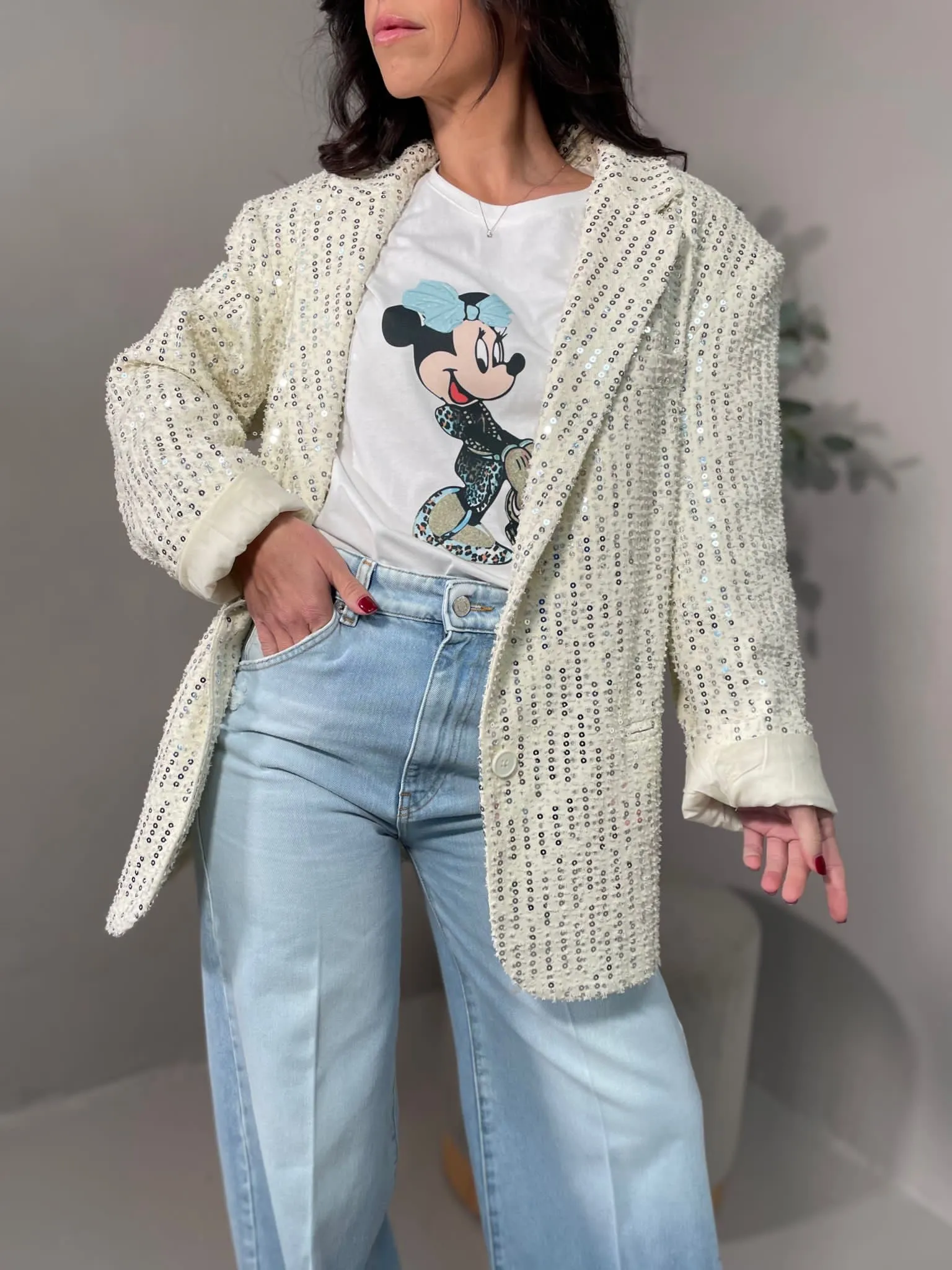 Blazer Con Paillettes