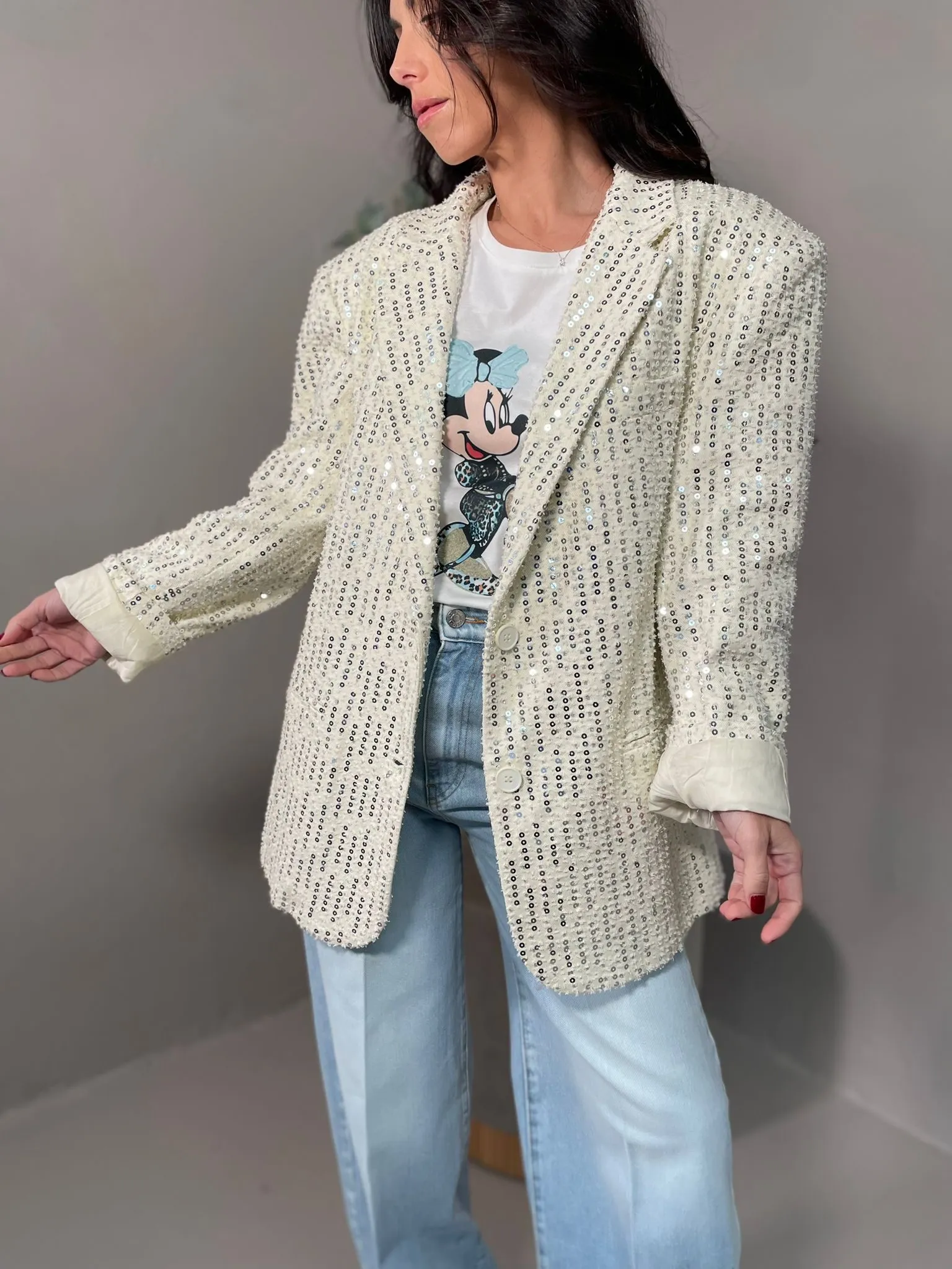 Blazer Con Paillettes