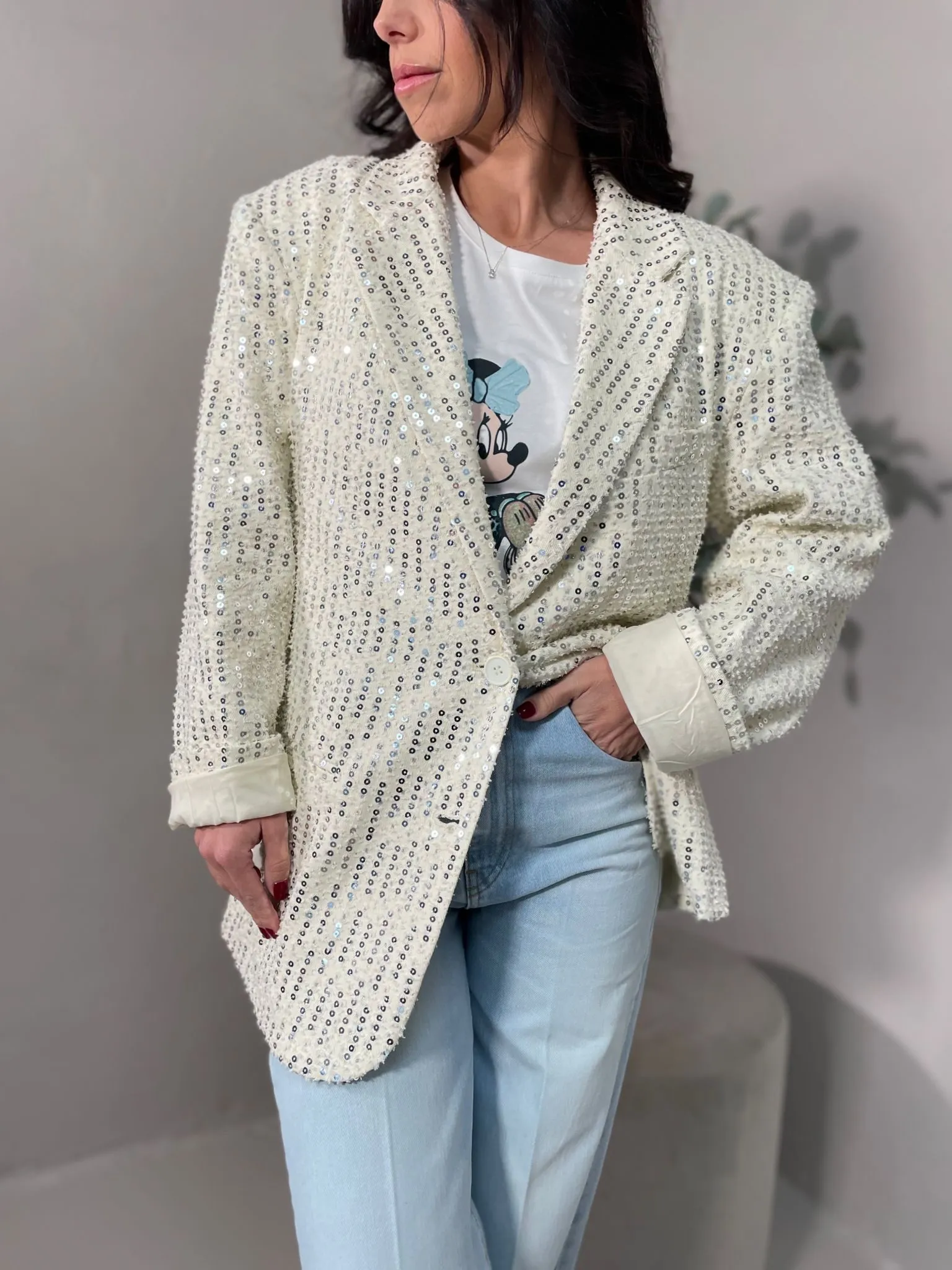 Blazer Con Paillettes