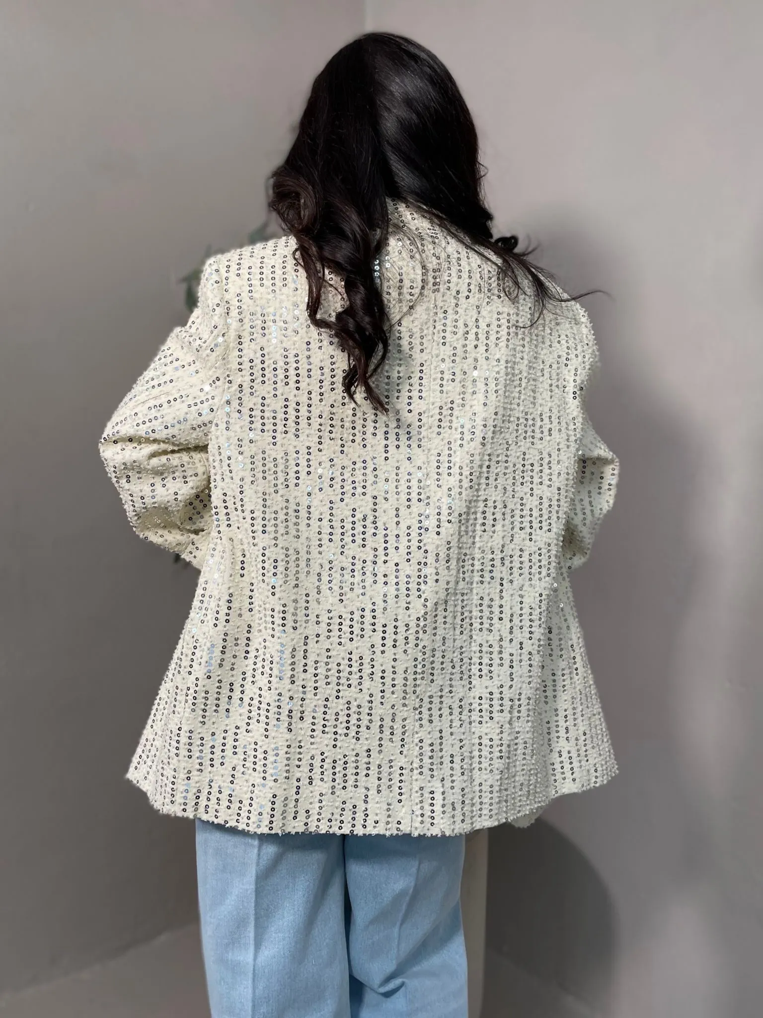 Blazer Con Paillettes