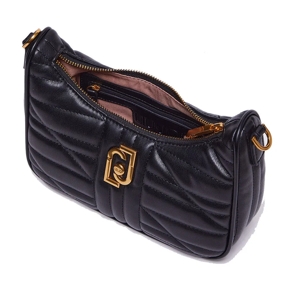 Borsa Donna Hobo a Tracolla LIU JO Ecosostenibile Matelassè Nero