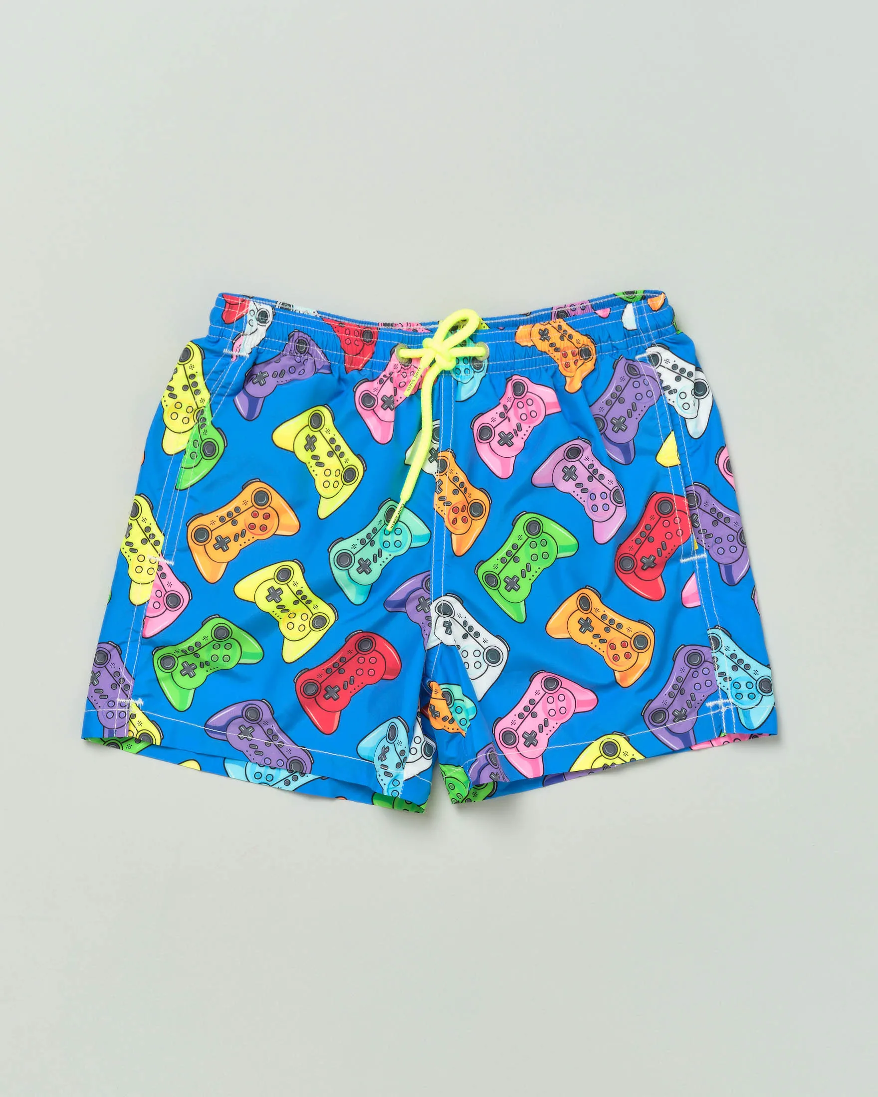 Boxer mare blu royal con stampa joystick multicolor 10-14 anni