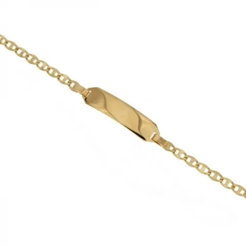 Bracciale battesimale da bambino con piastrina personalizzabile in oro giallo 18kt
