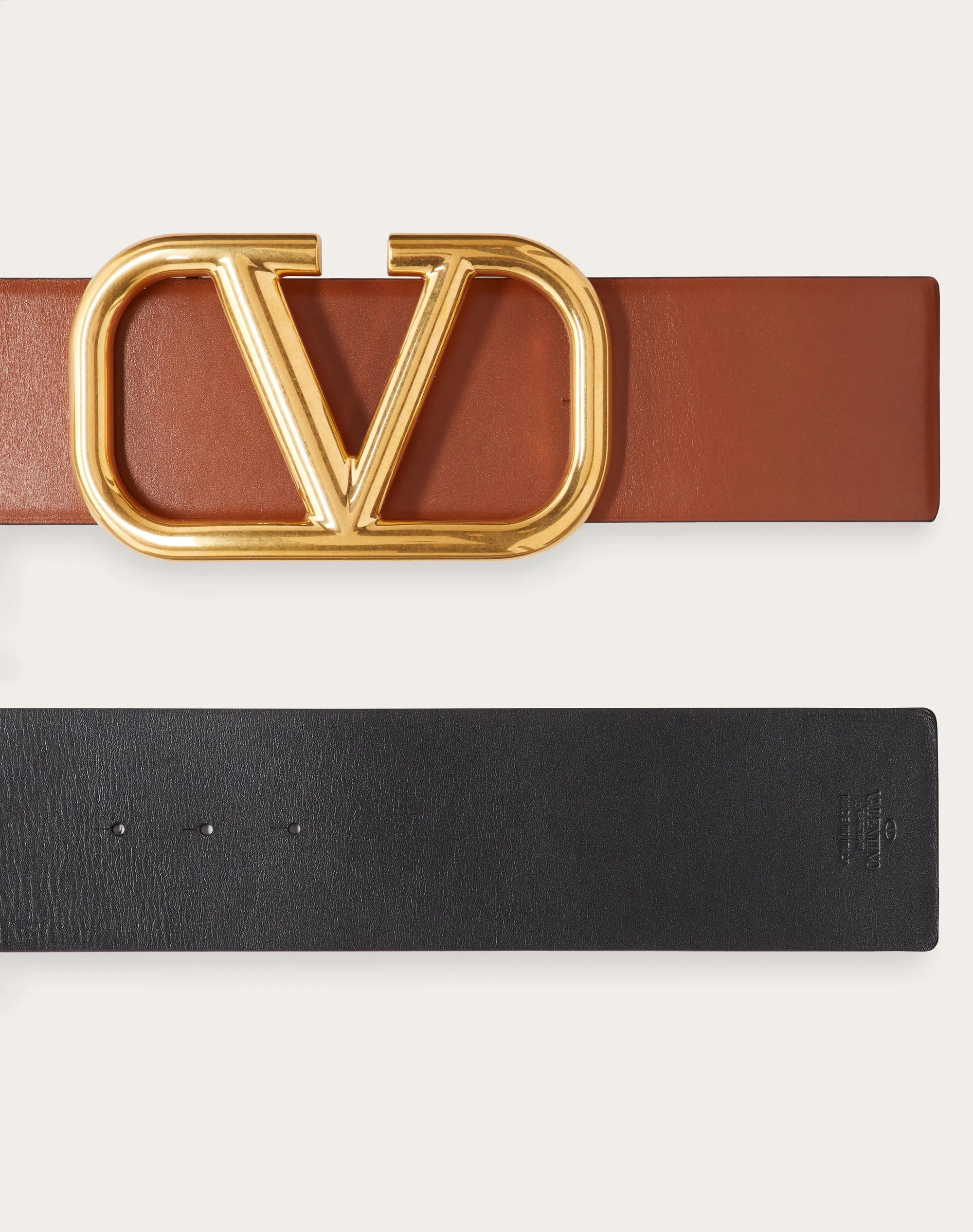 CINTURA REVERSIBILE VLOGO SIGNATURE IN VITELLO LUCIDO 70 MM