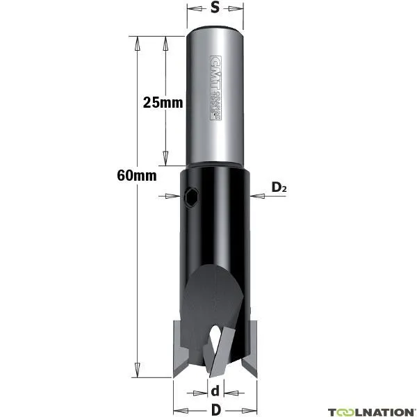 CMT 515.412.11 Svasatura 12 mm, gambo 10 mm, D3: 4 mm