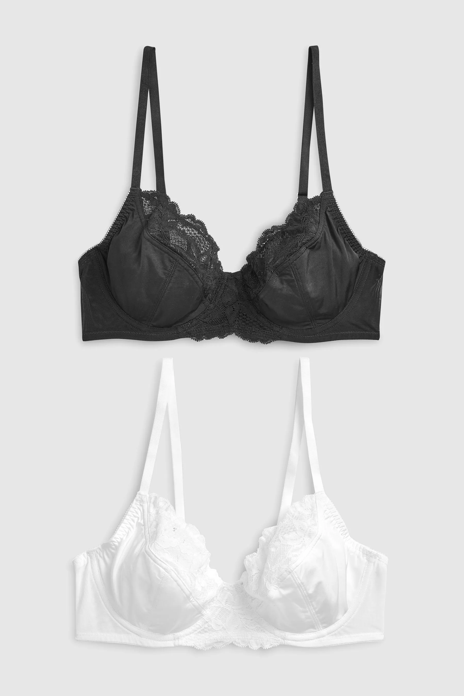 Confezione da 2 reggiseni a coppa intera non imbottiti -