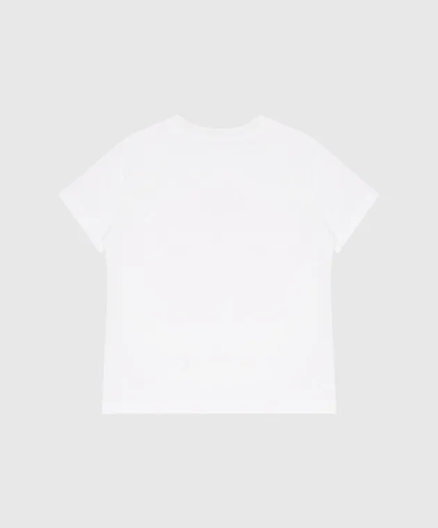 Dolce&Gabbana T-shirt bianca per bambini con stampa floreale L5JTNKG7NOB56