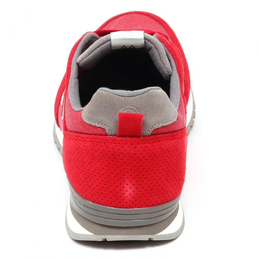 E7446 sneaker uomo red COLMAR TRAVIS scarpe suede/canvas shoe man