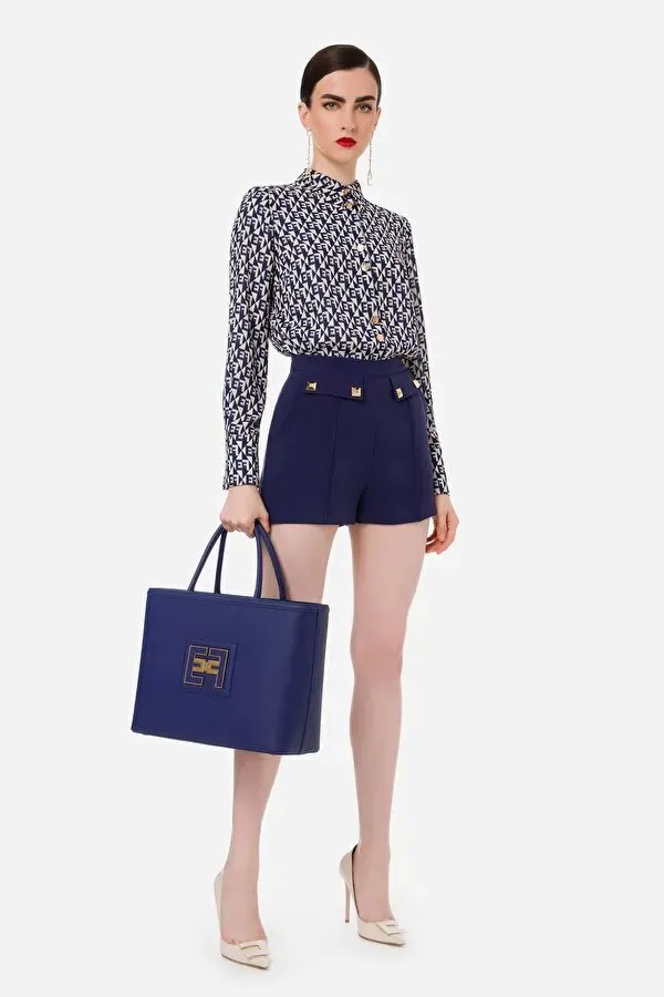 ELISABETTA FRANCHI Camicia a uomo con stampa rombi