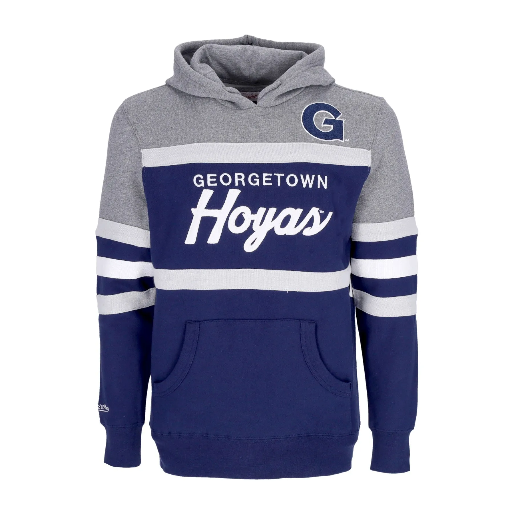 Felpa Cappuccio Uomo Ncaa Headcoach Hoodie Geohoy Navy