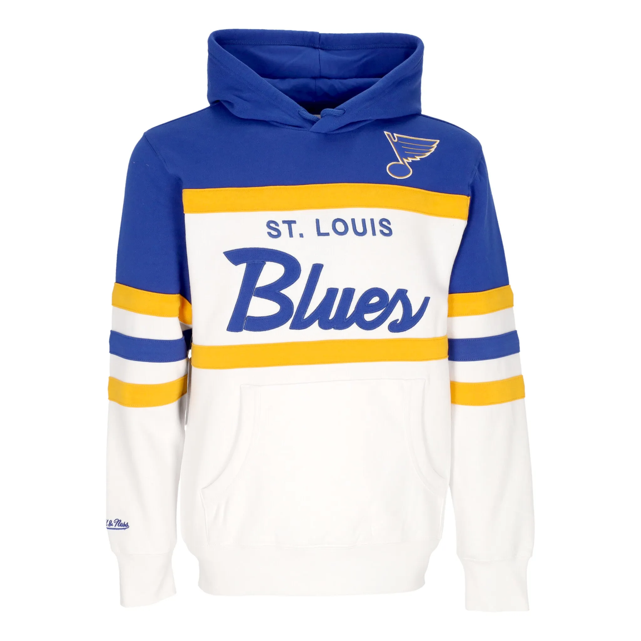 Felpa Cappuccio Uomo Nhl Head Coach Hoodie Stlblu Original Team Colors