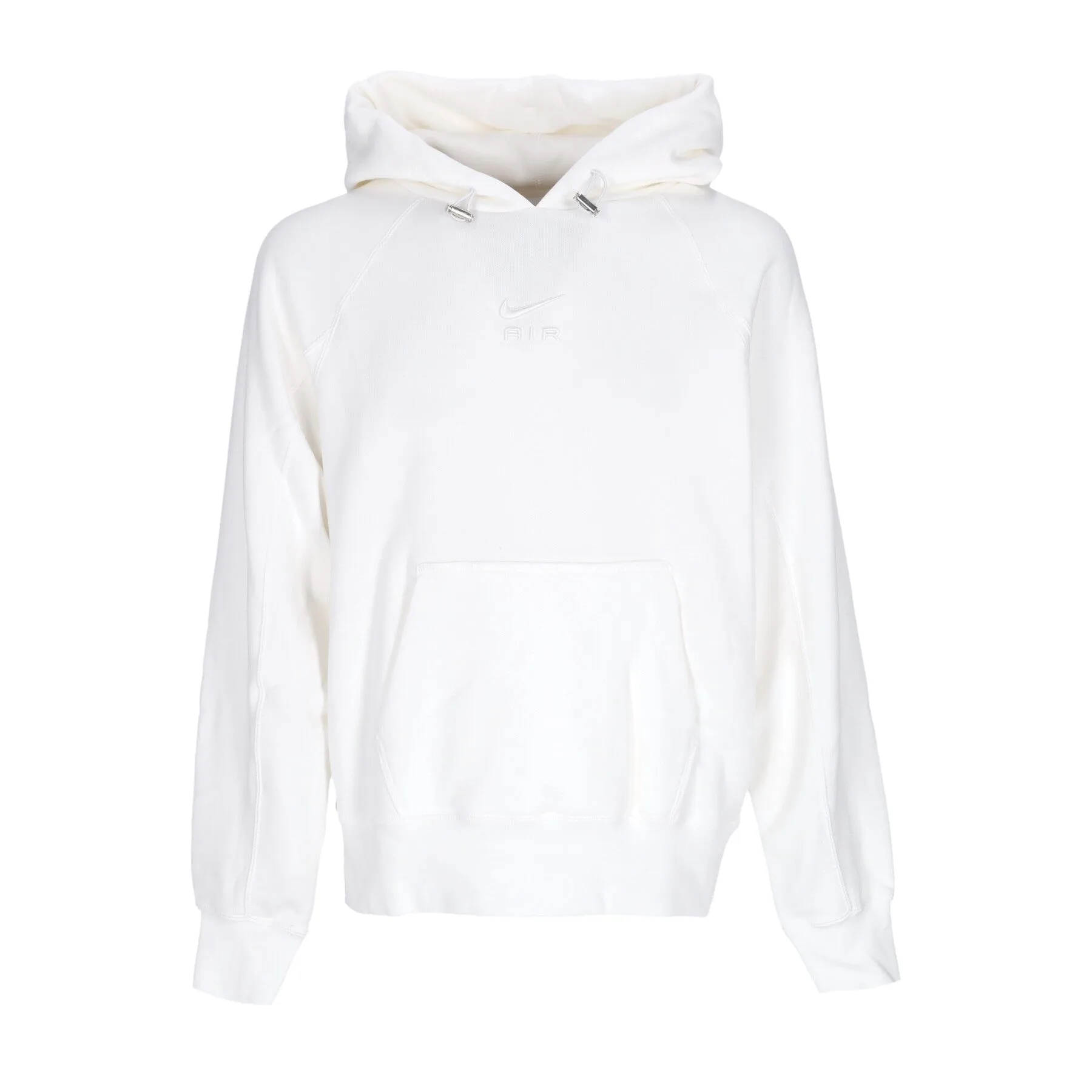 Felpa Leggera Cappuccio Uomo Sportswear Air French Terry Hoodie White/white