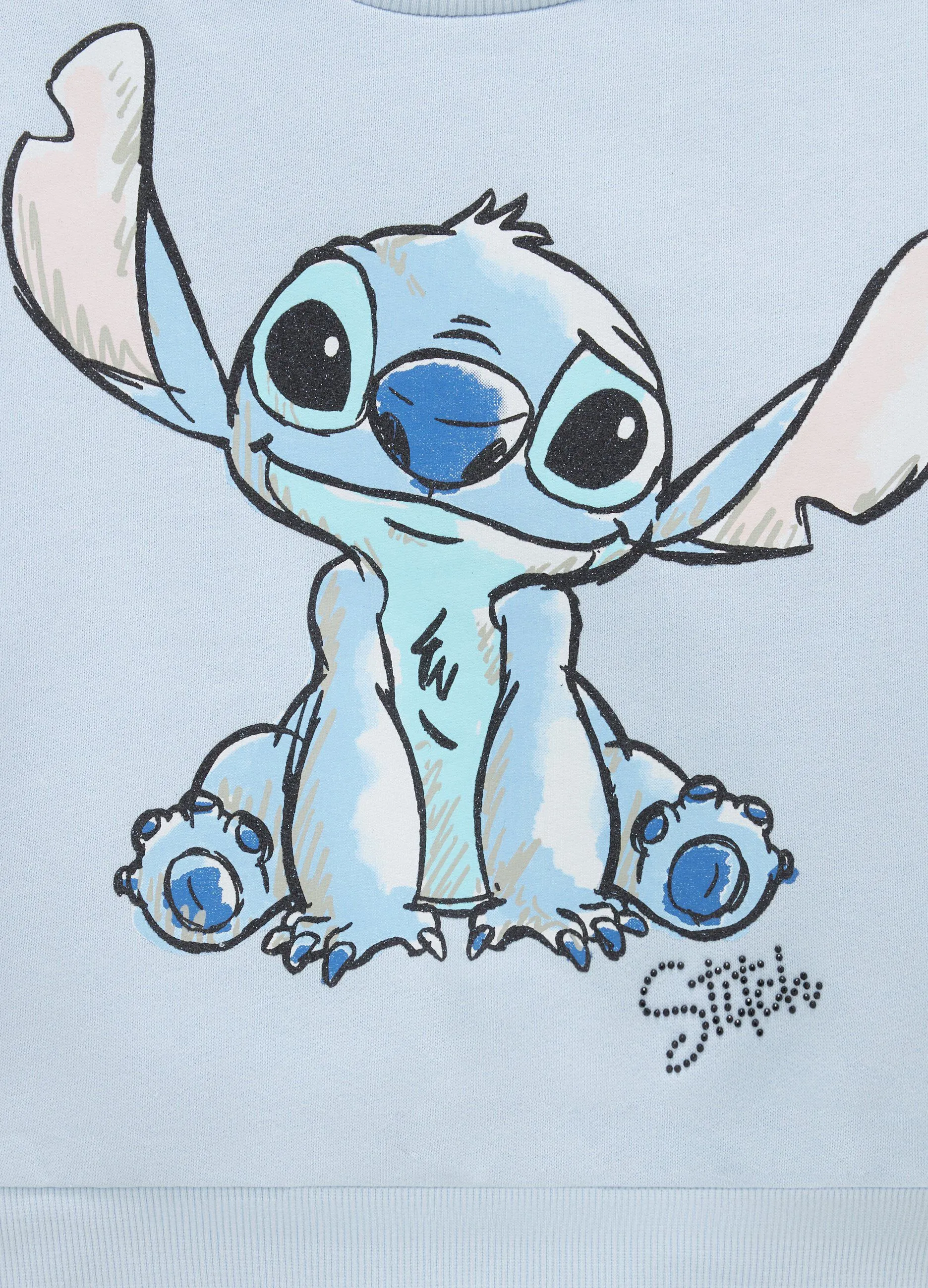 Felpa Stitch a girocollo bambina