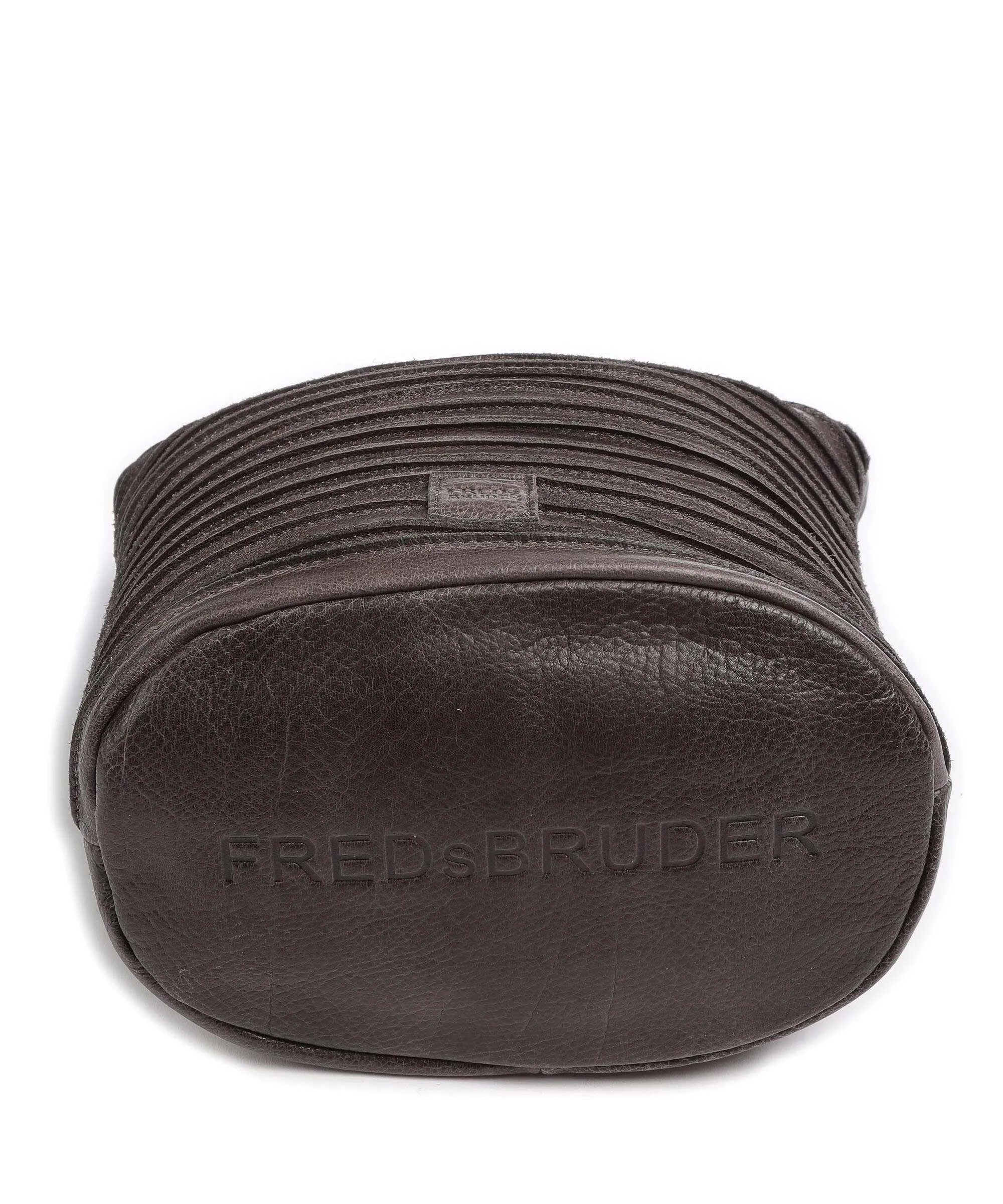  FredsBruder Riffelinchen Borsa a tracolla pelle granulata grigio scuro  
