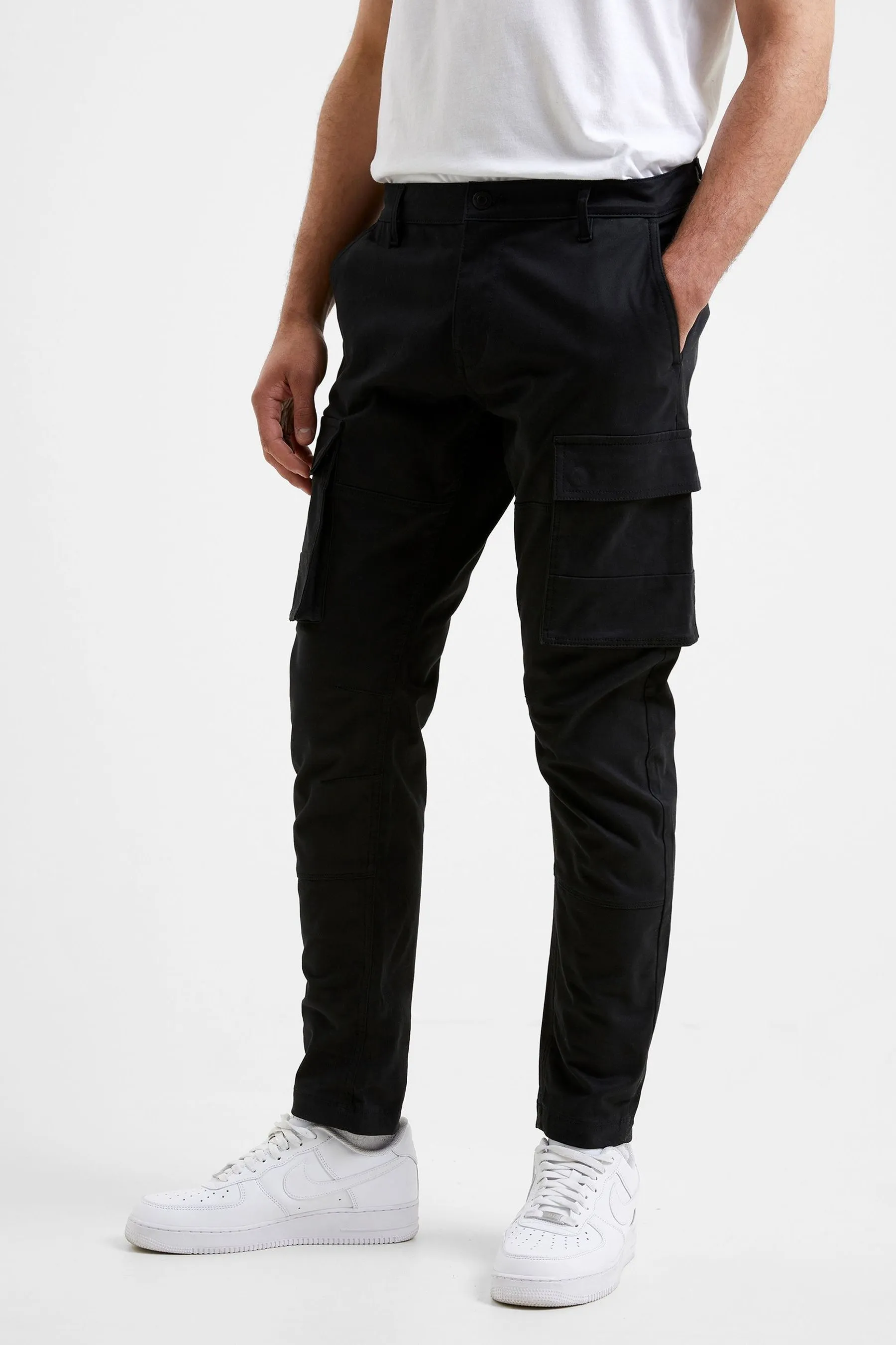 French Connection - Pantaloni cargo in twill