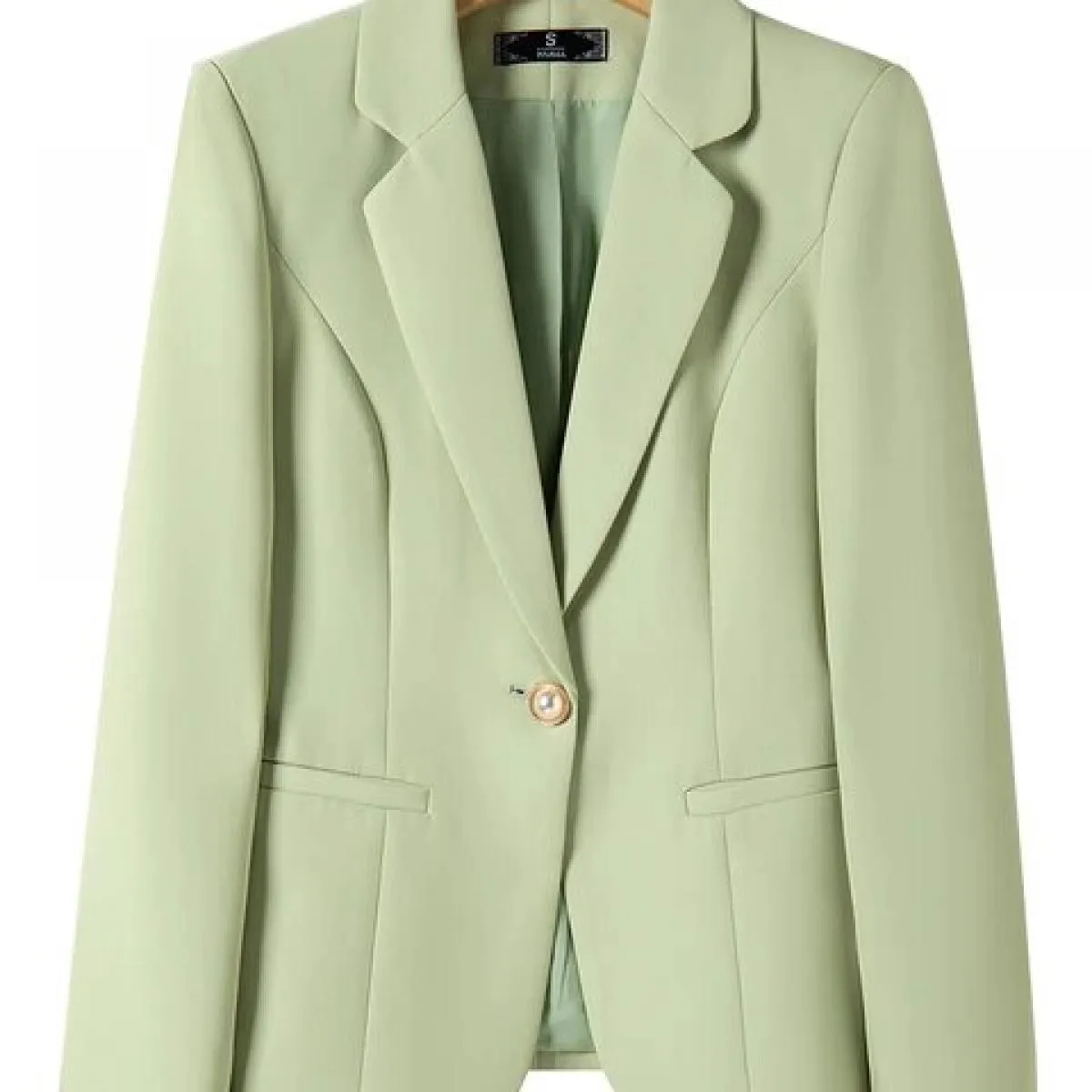 Giacca da donna verde bianco nero marrone giacca da donna giacca femminile manica lunga bottone singolo cappotto formale autunno