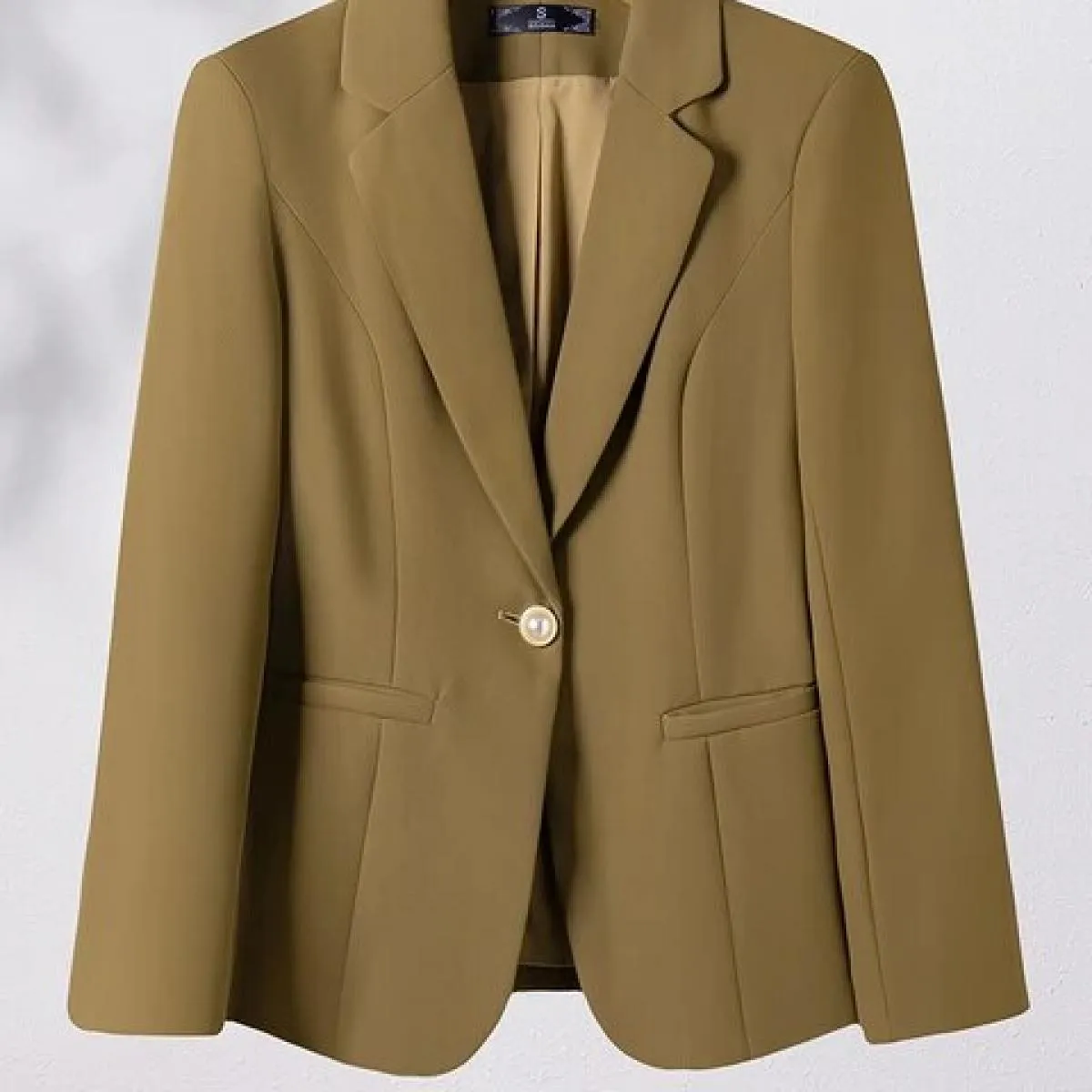 Giacca da donna verde bianco nero marrone giacca da donna giacca femminile manica lunga bottone singolo cappotto formale autunno