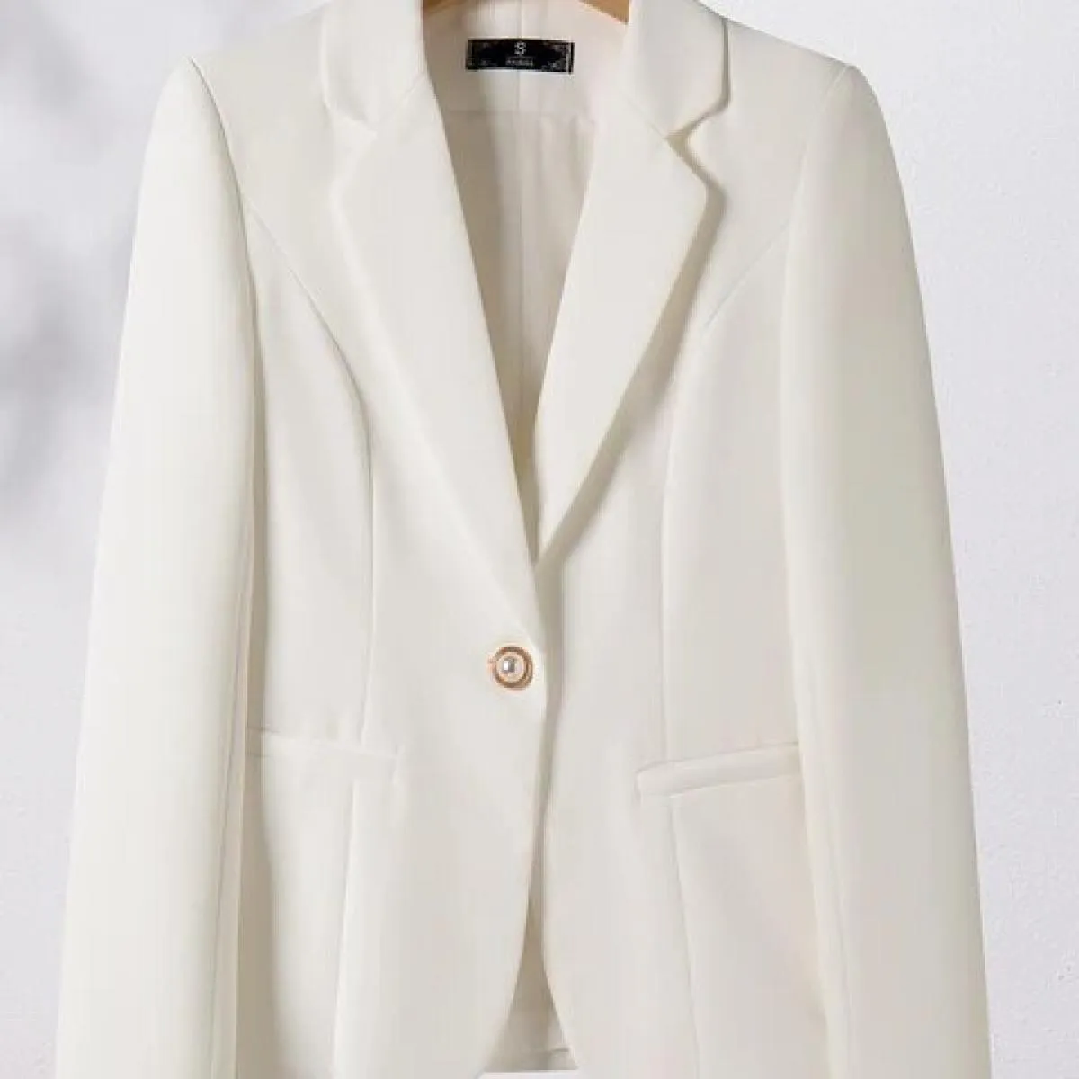 Giacca da donna verde bianco nero marrone giacca da donna giacca femminile manica lunga bottone singolo cappotto formale autunno
