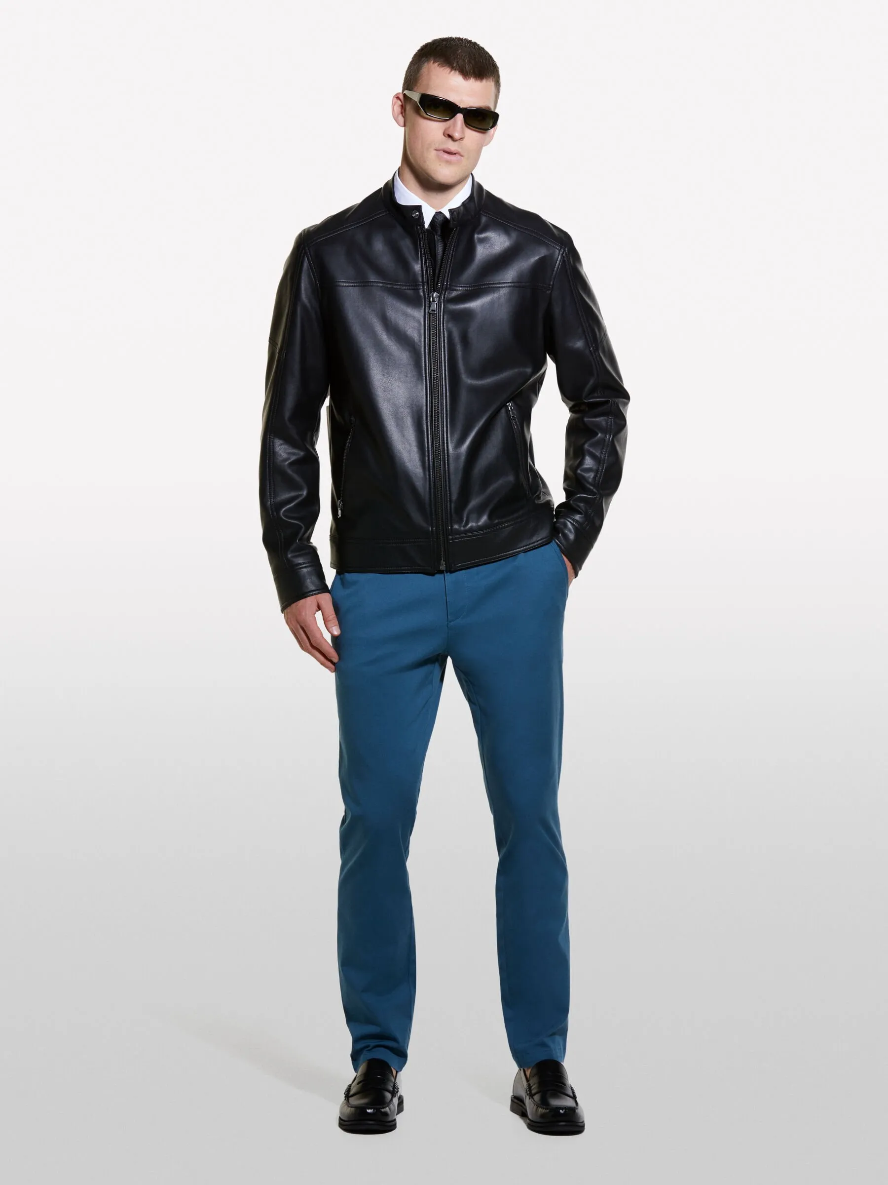 Giubbotto nero slim fit
