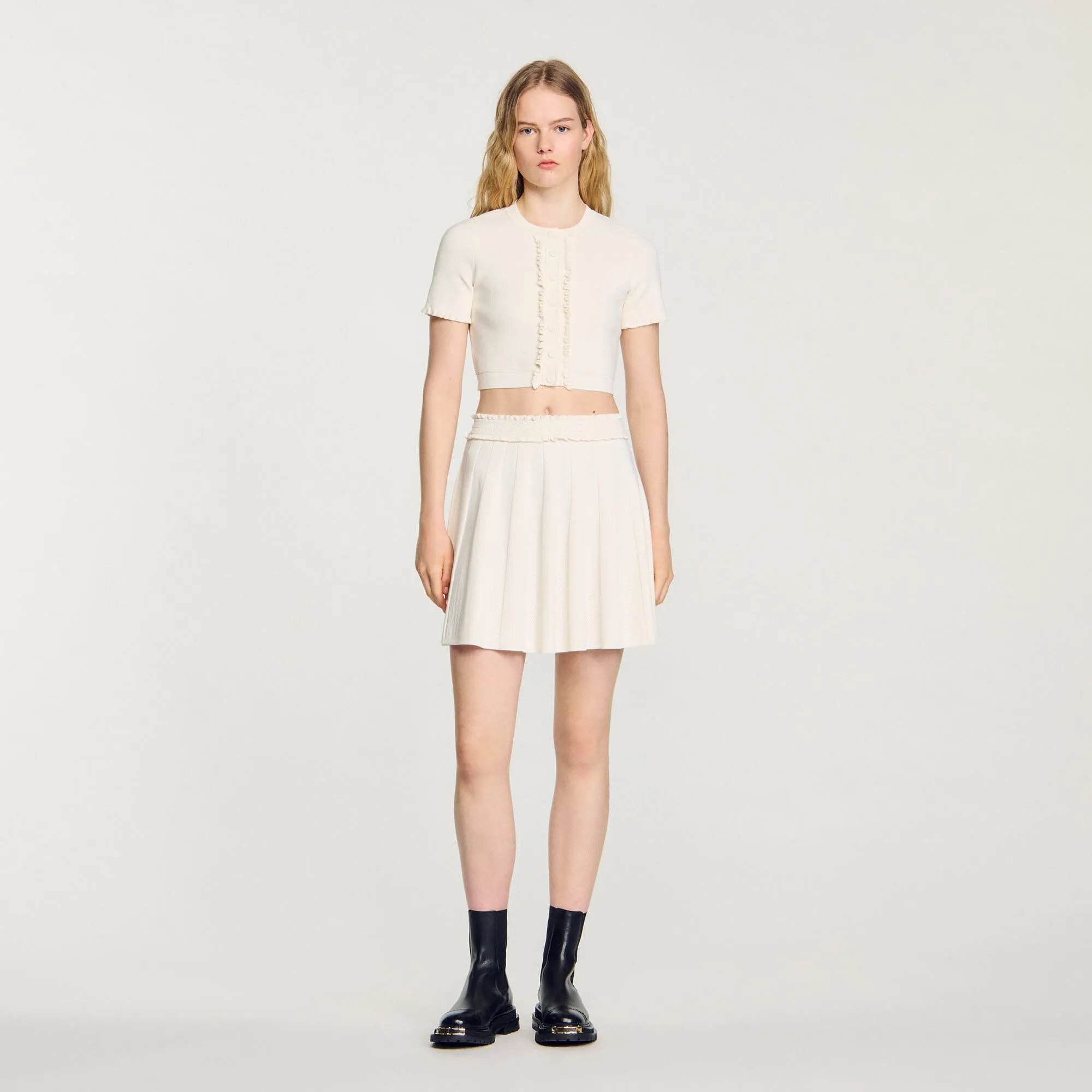 Gonna in maglia pointelle