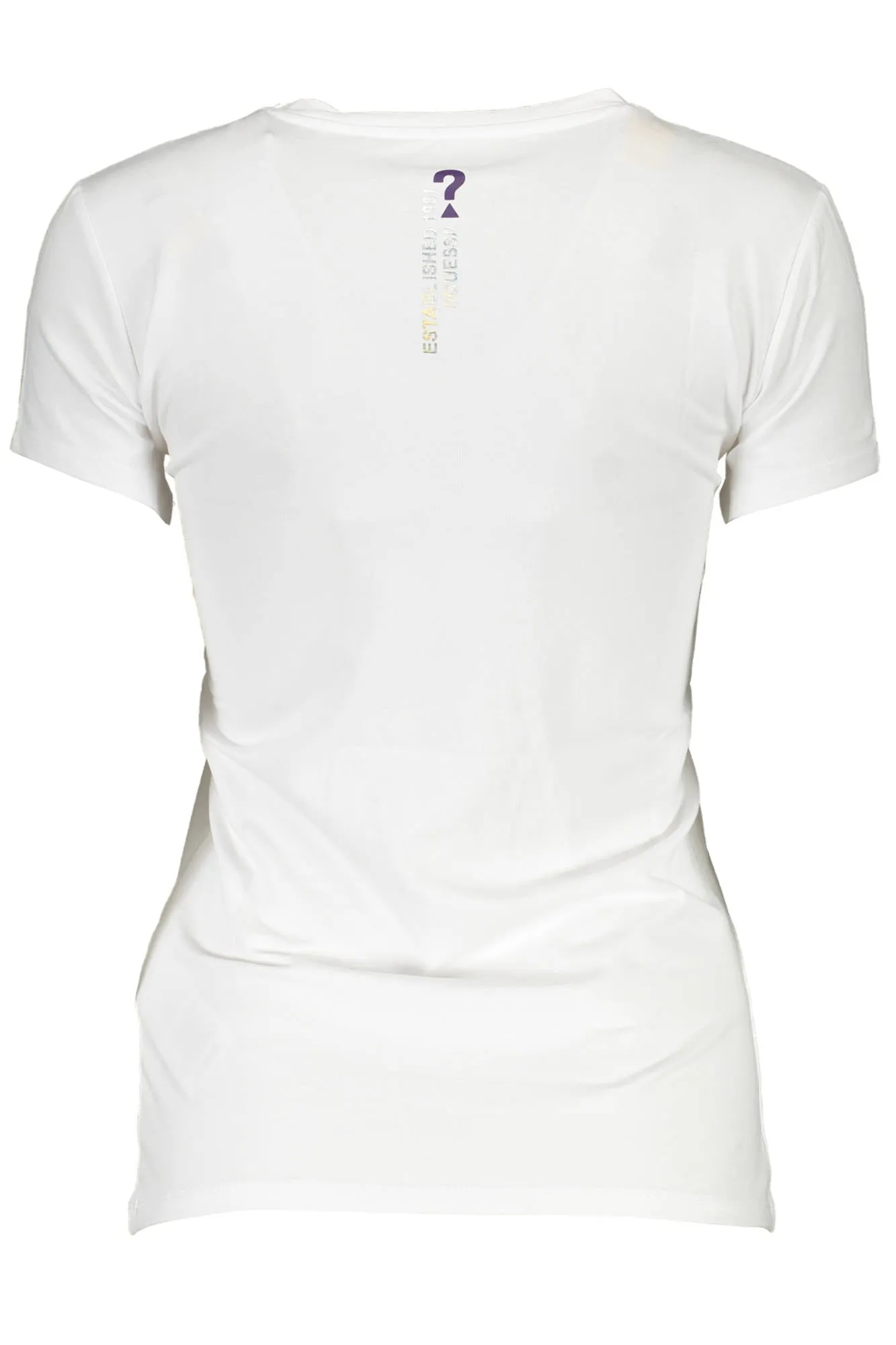 GUESS JEANS T-SHIRT MANICHE CORTE DONNA BIANCO