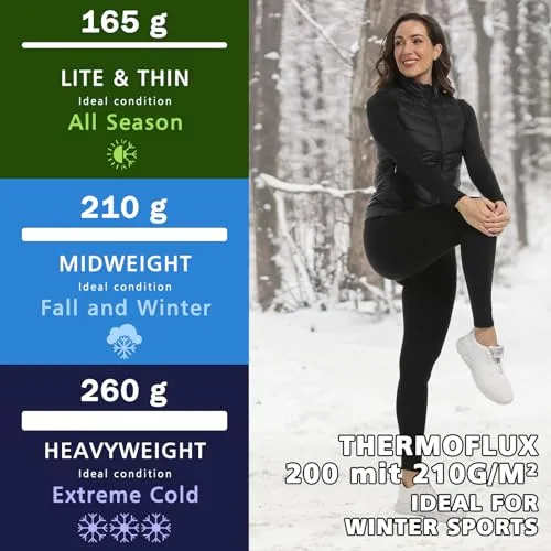 Hyeek Intimo Termico Donna Invernale, Attivo Caldo Manica Lunga Maglia Termica e Pantaloni - Completo Tuta Termica Funzionale Se