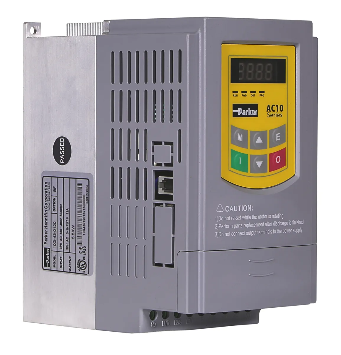 Inverter Parker, 1,1 kW, 400 V c.a., 3 fasi, 0.5 → 590Hz