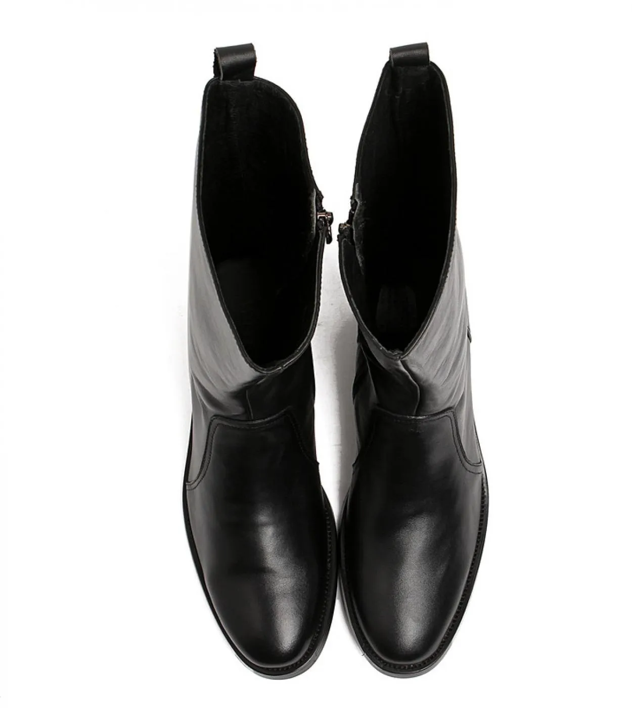 Italia Luxury Men Zipper Stivali invernali neri alti al ginocchio Stivali casual Scarpe in vera pelle Mens Concise Brand Casual
