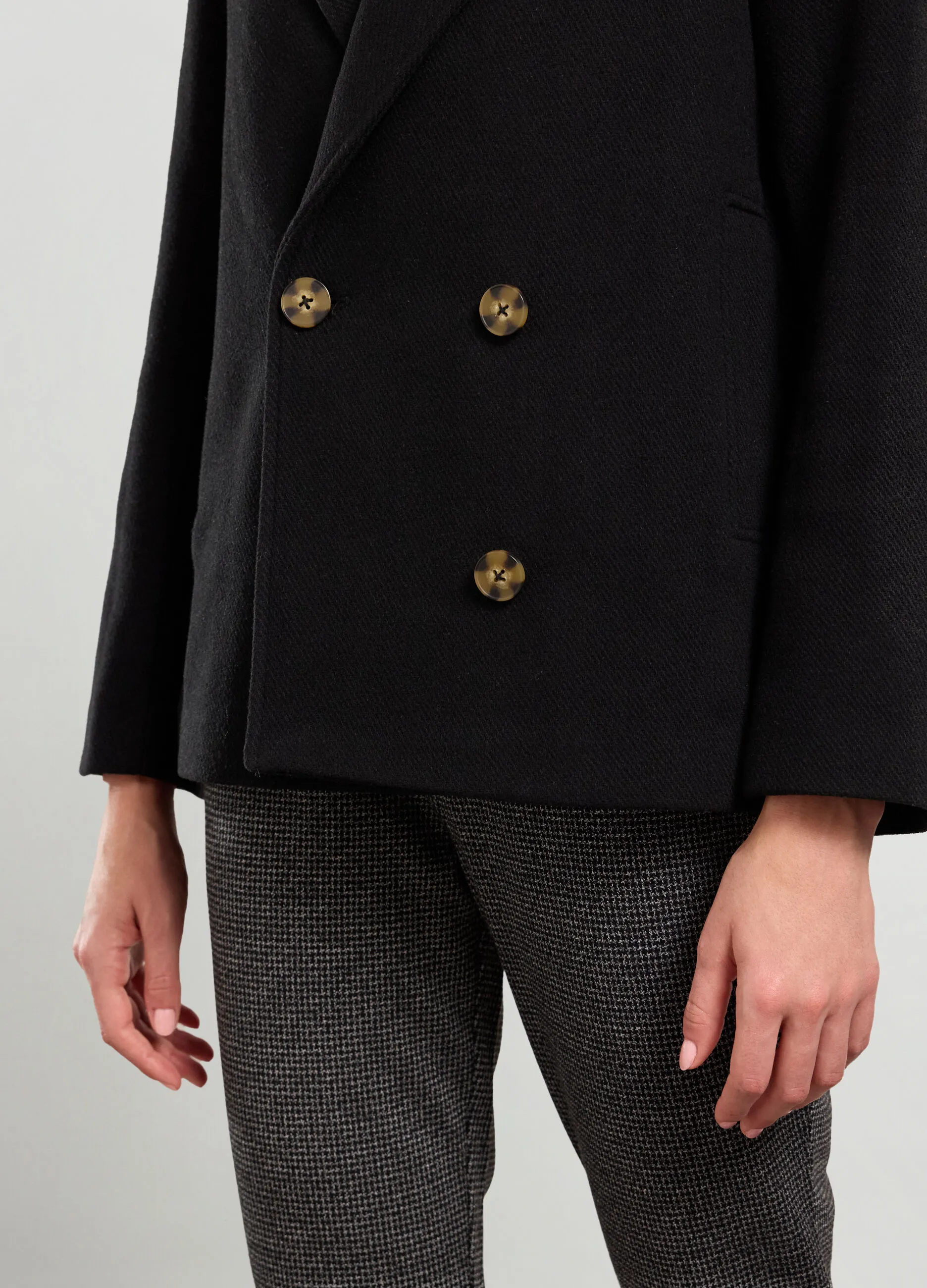 IWIE  Cappotto corto in misto lana donna