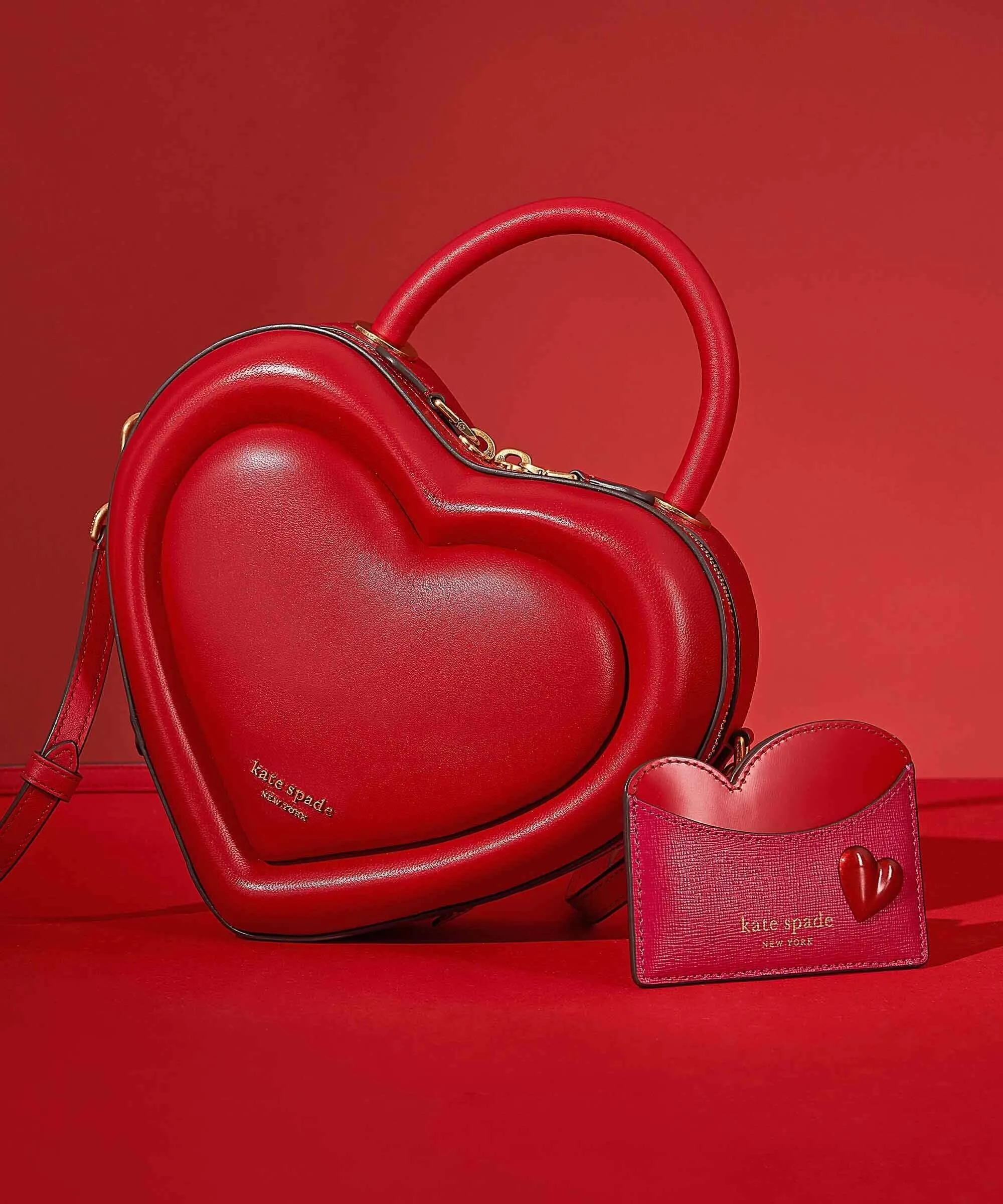  Kate Spade New York Pitter Patter Borsa a tracolla nappa pelle rosso  
