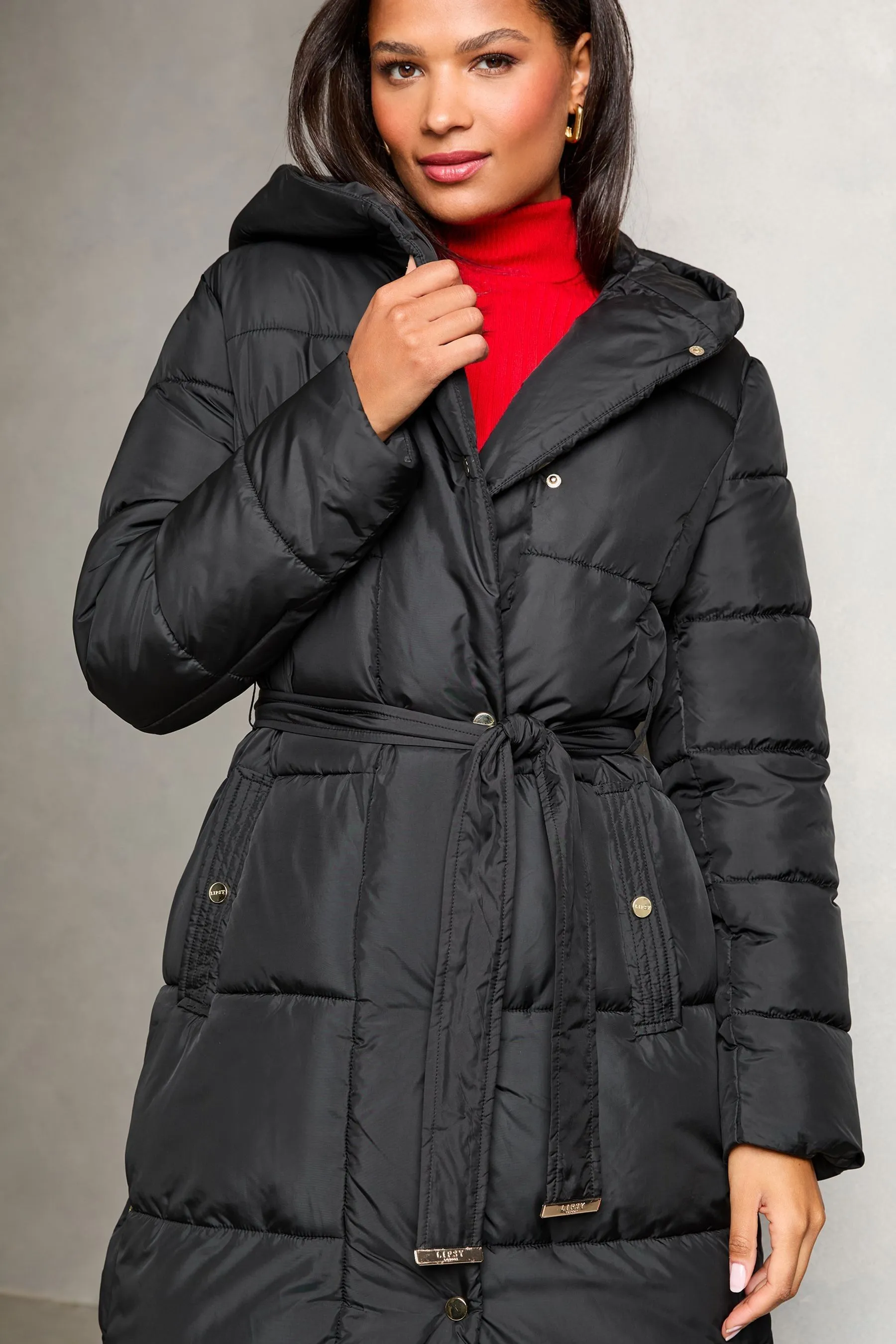 Lipsy Shower Resistant Longline Padded Coat    